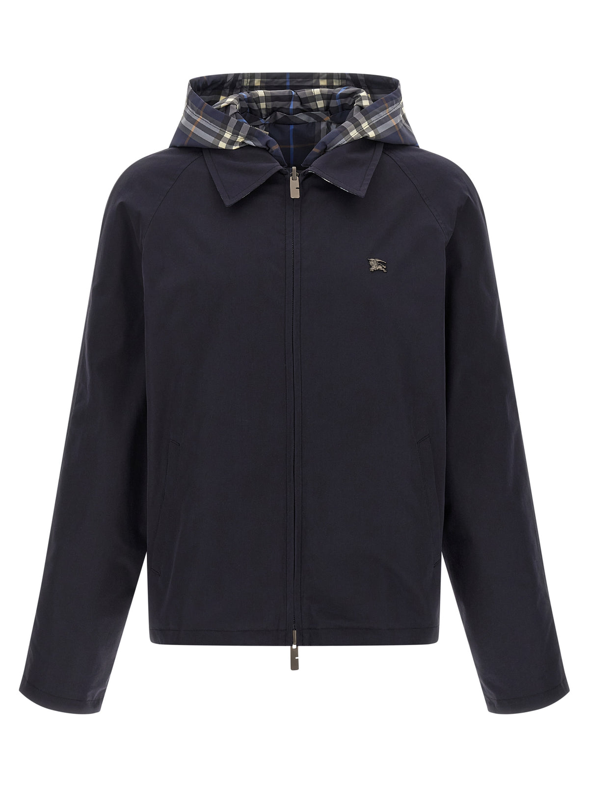 Burberry Blaue Baumwolljacke in voller Länge
