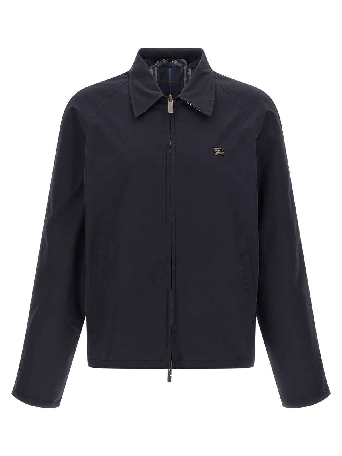 Burberry Blaue Baumwolljacke in voller Länge