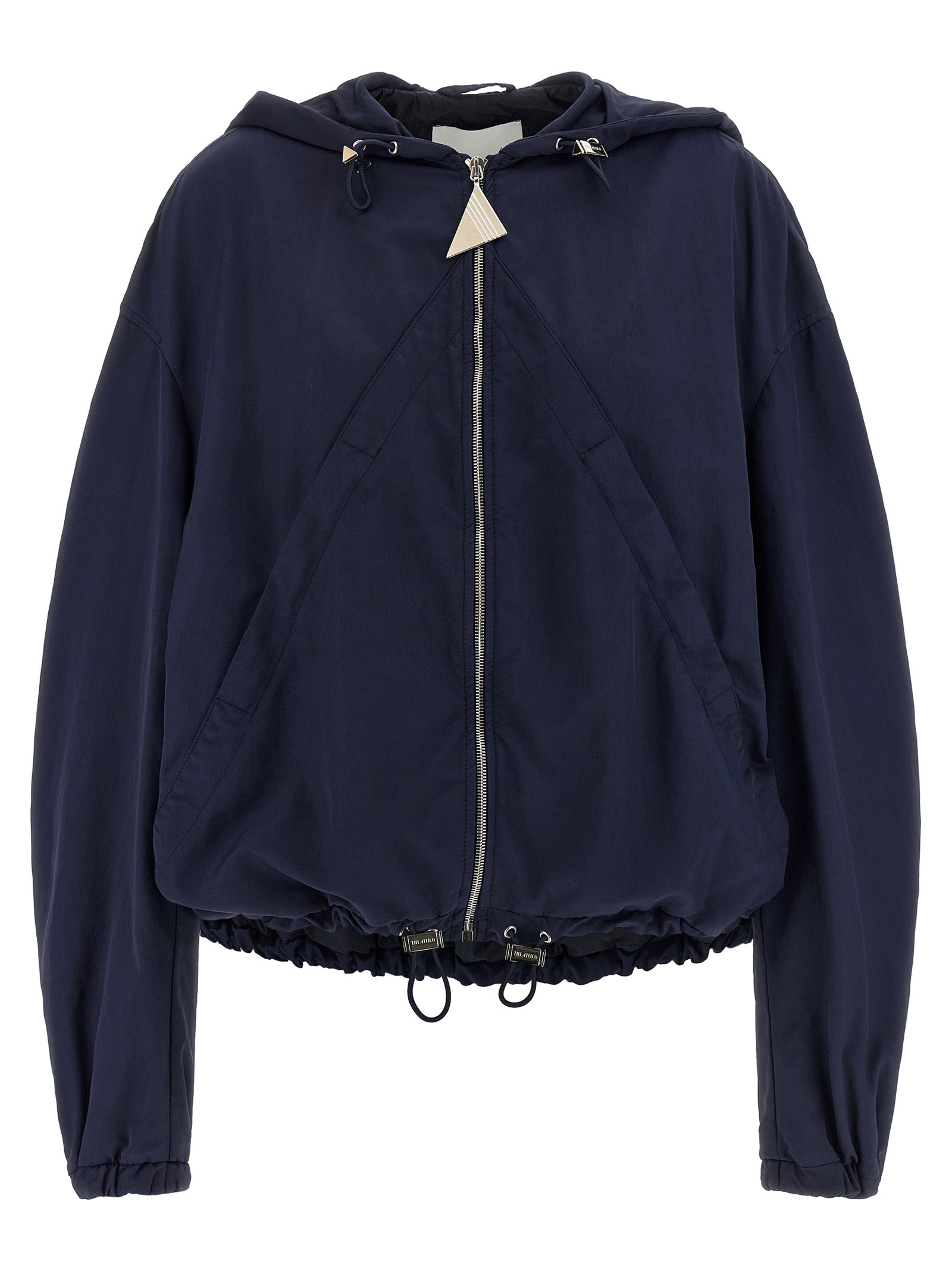 The Attico Blauer Bomber aus Polyamid