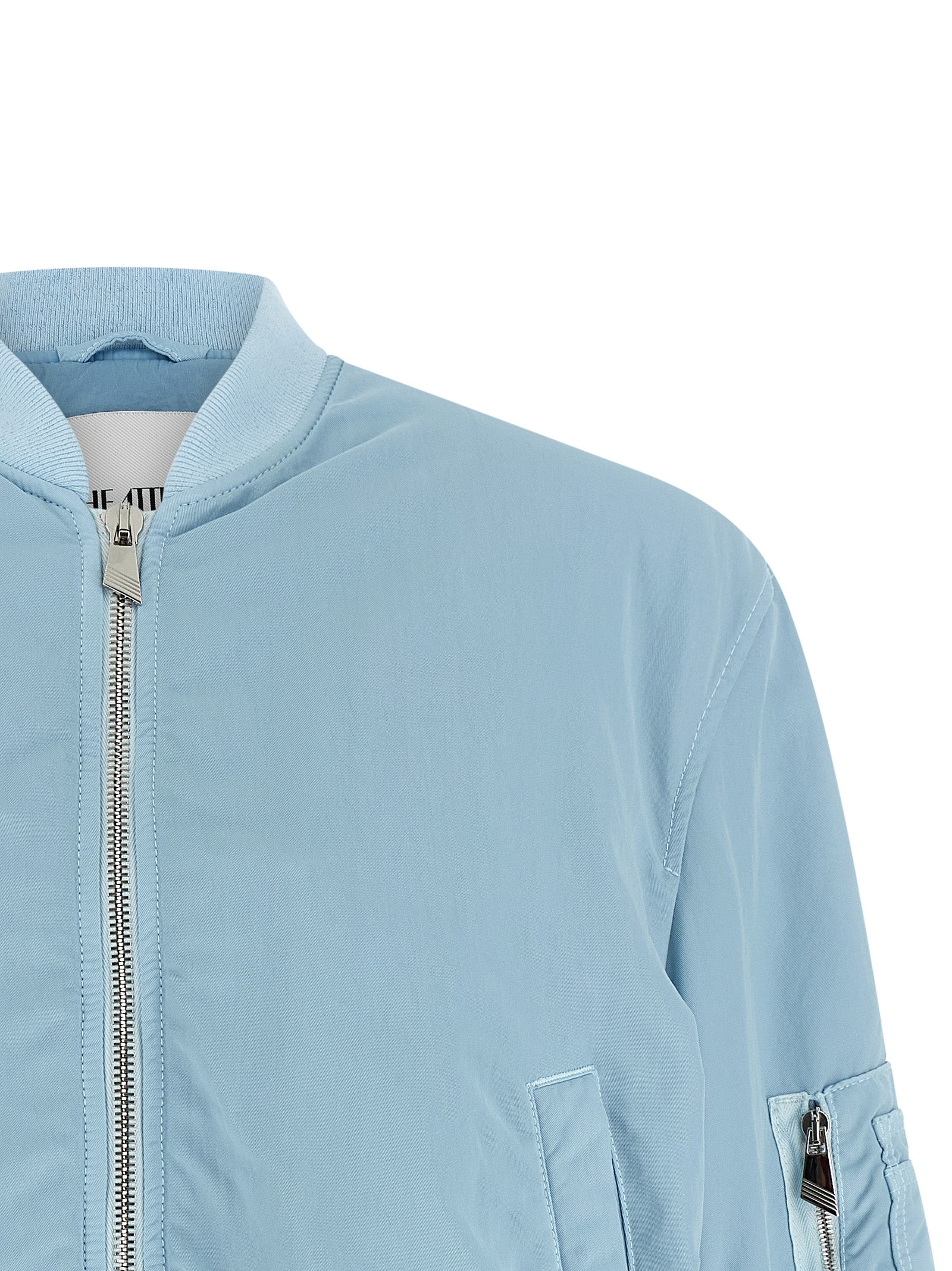 The Attico Blauer Bomber aus Polyamid