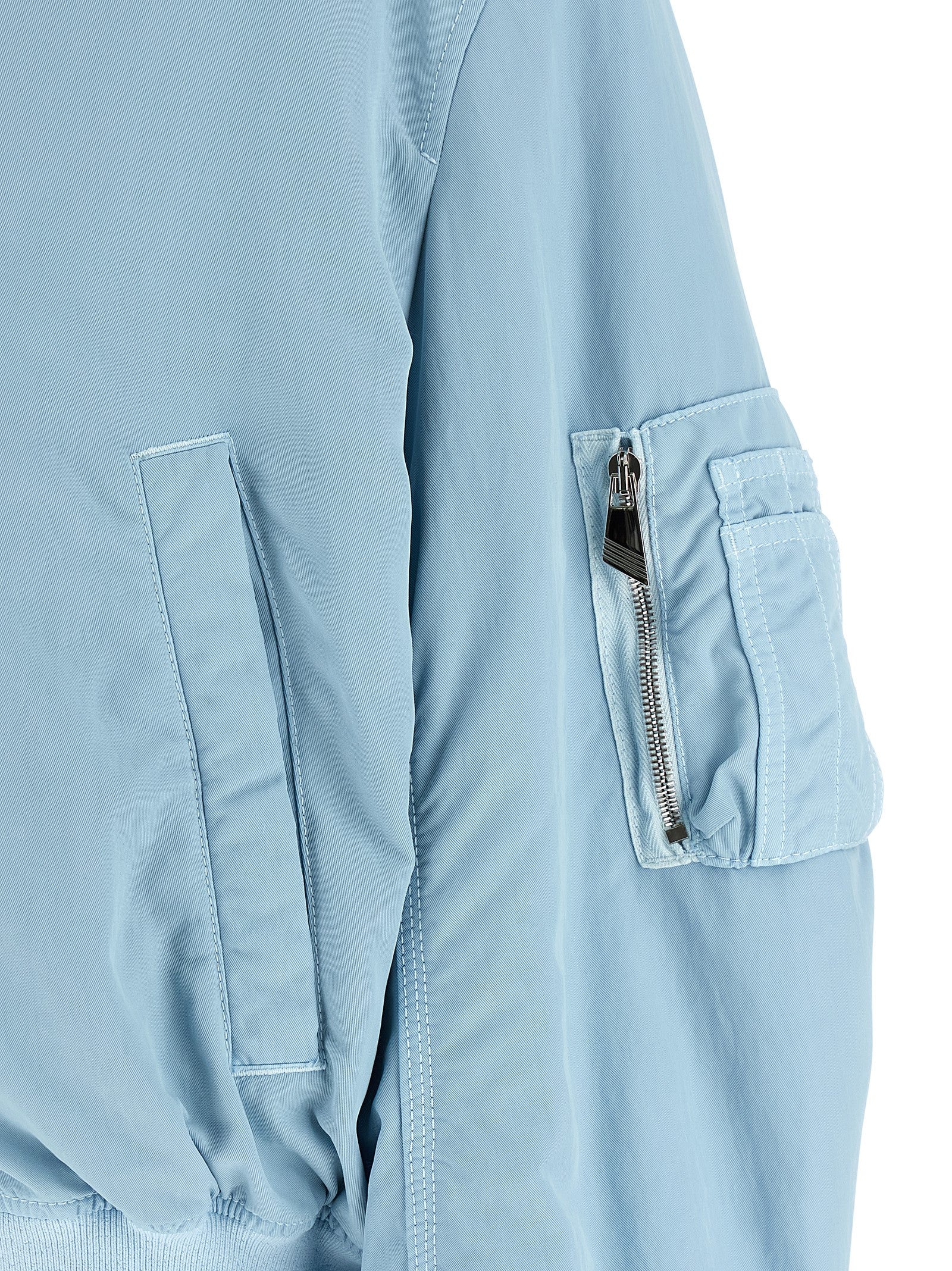 The Attico Blauer Bomber aus Polyamid