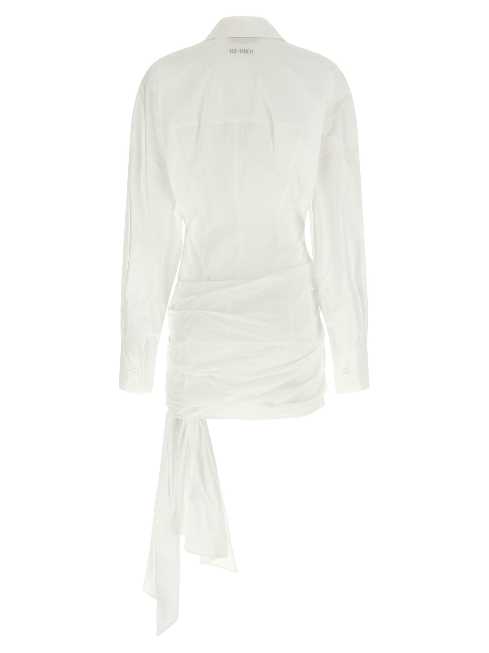 The Attico Weißes Baumwoll-Kurzkleid