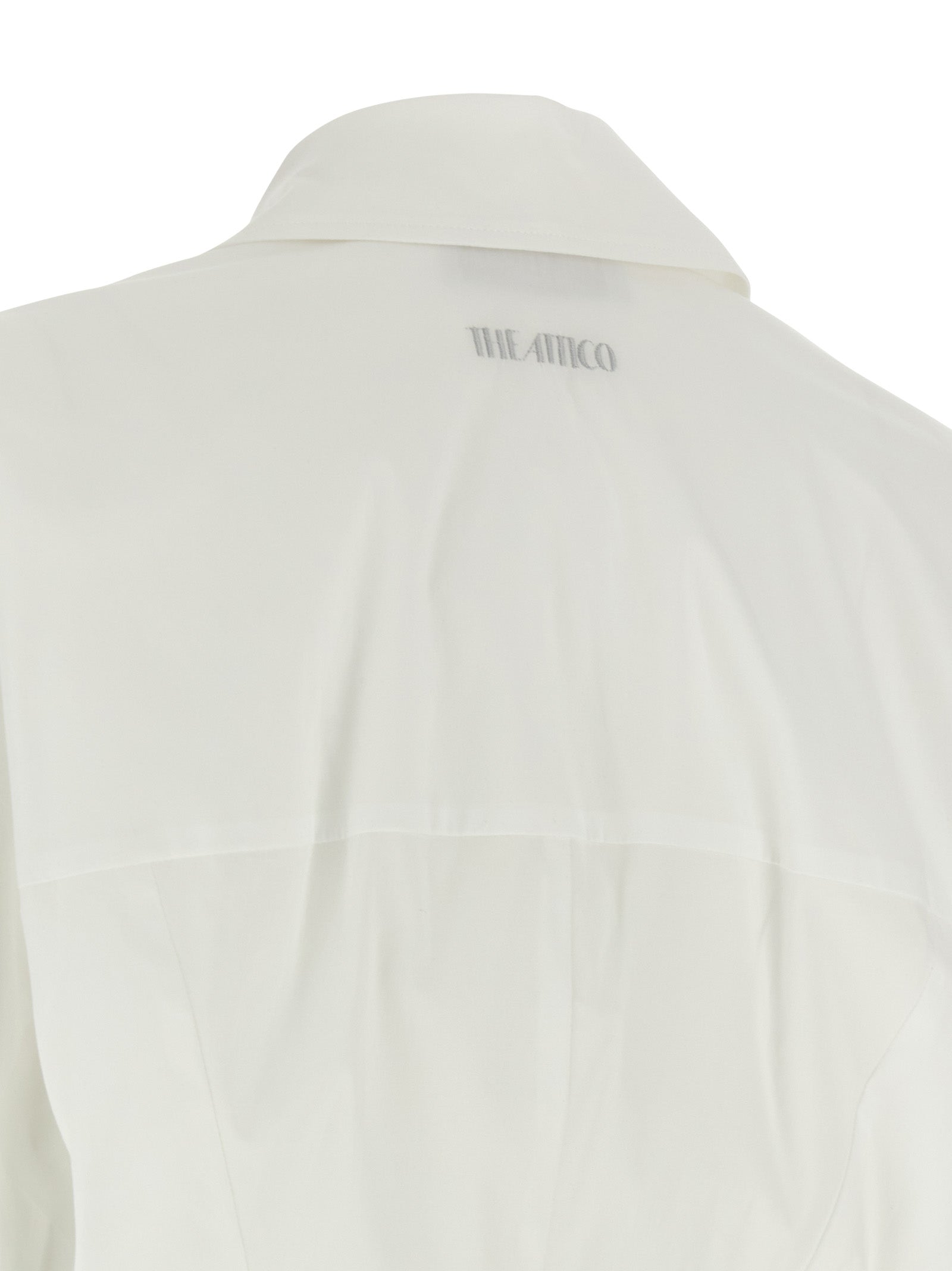 The Attico Weißes Baumwoll-Kurzkleid