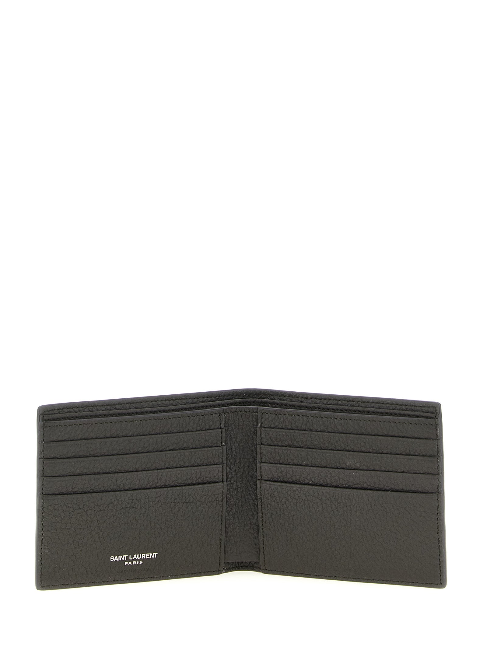 Saint Laurent Braune Kalbsleder-Geldbörse