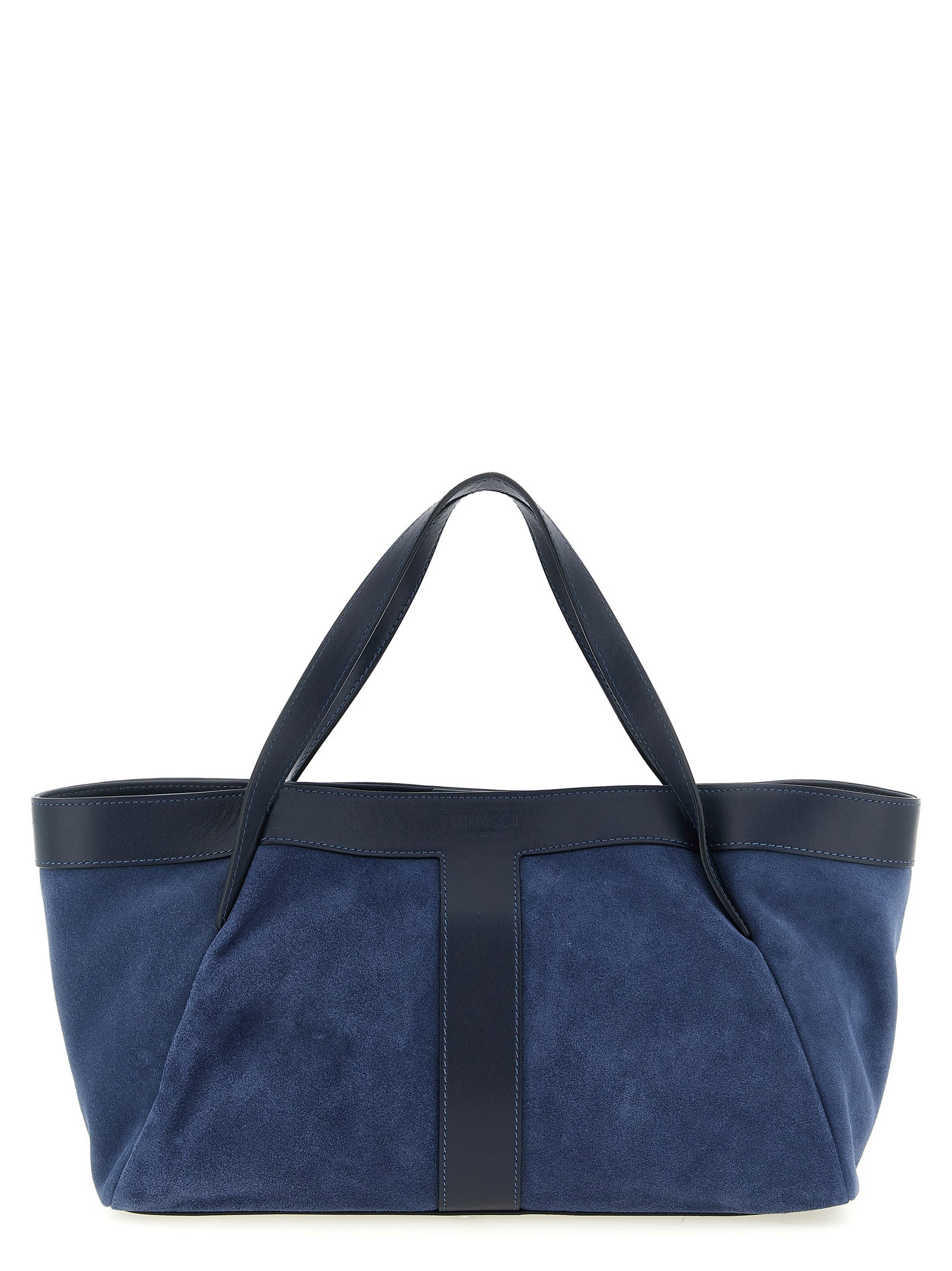 Twinset Blaue Schultertasche aus Polyethylen