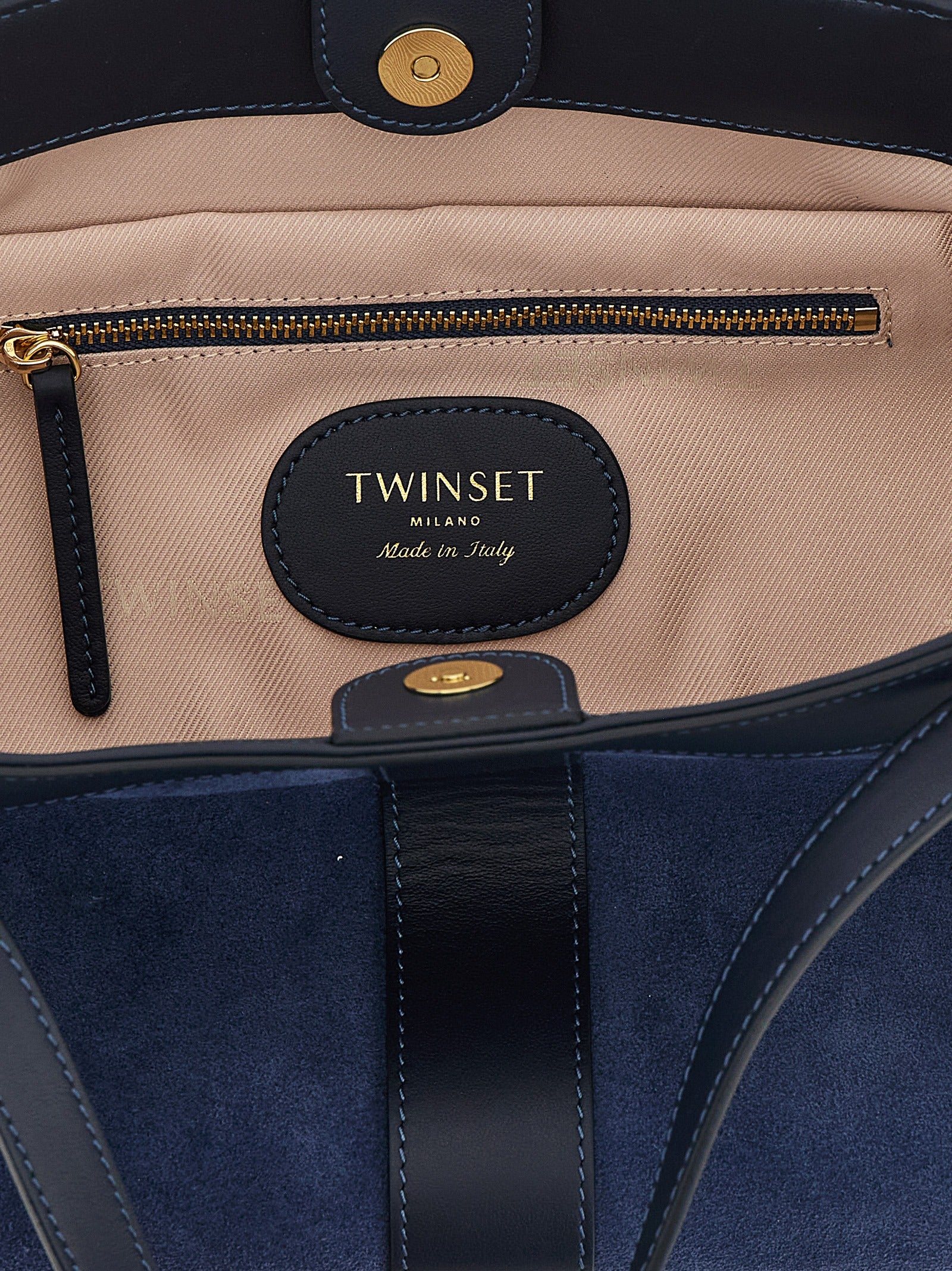 Twinset Blaue Schultertasche aus Polyethylen