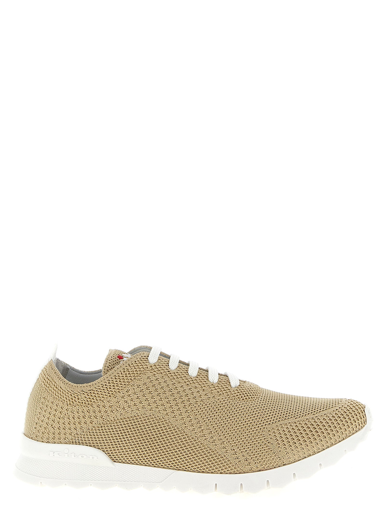 Kiton Beigefarbene Baumwoll-Sportschuhe