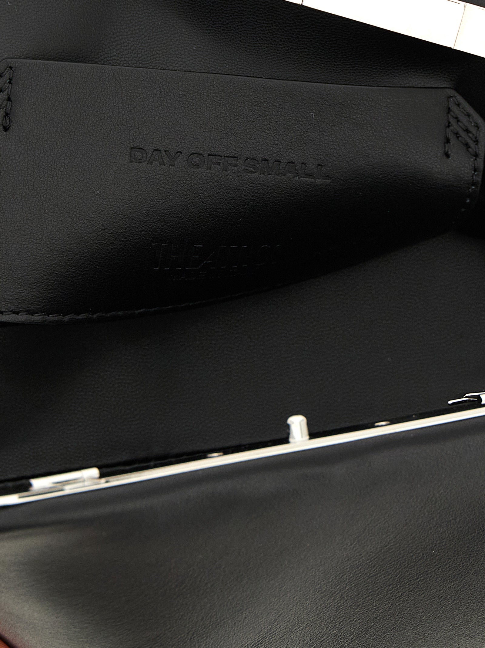 The Attico Schwarze Kalbsleder-Clutch
