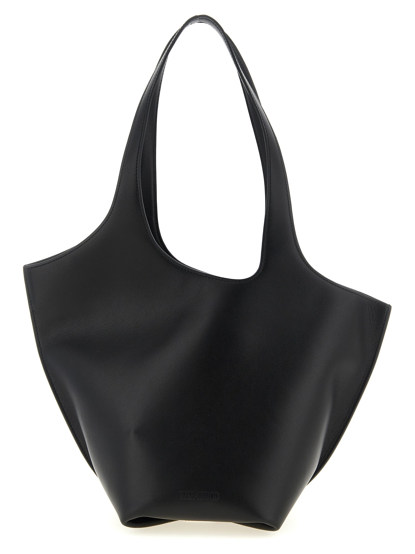 The Attico Schwarze Kalbsleder-Schultertasche