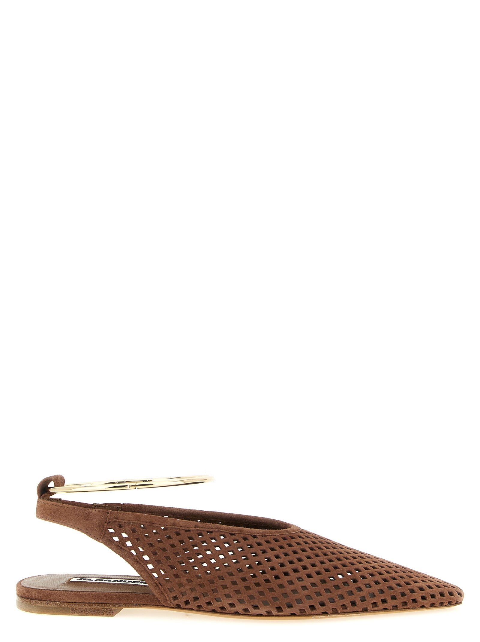 Jil Sander Ballerinas aus braunem Ziegenleder
