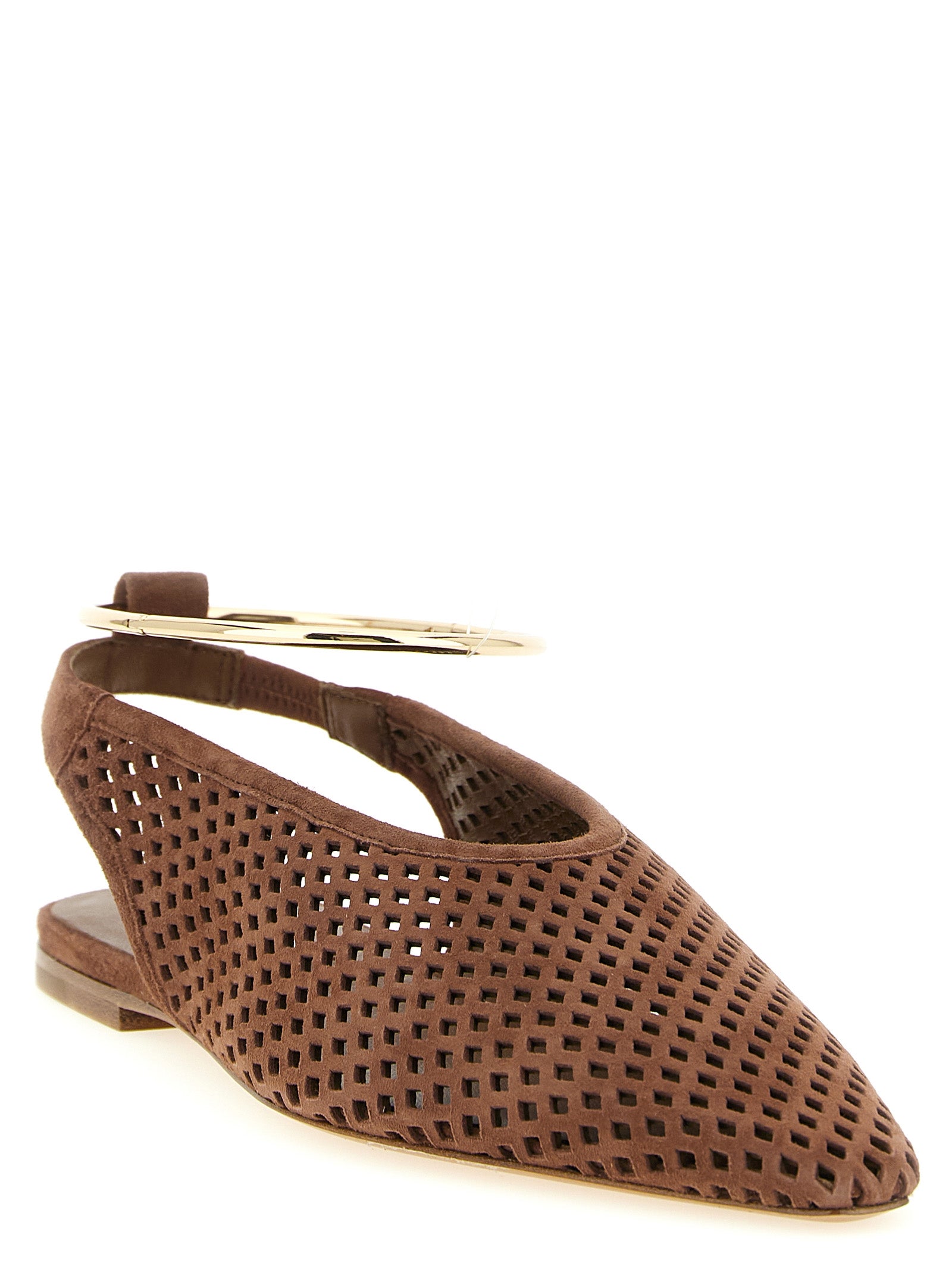 Jil Sander Ballerinas aus braunem Ziegenleder