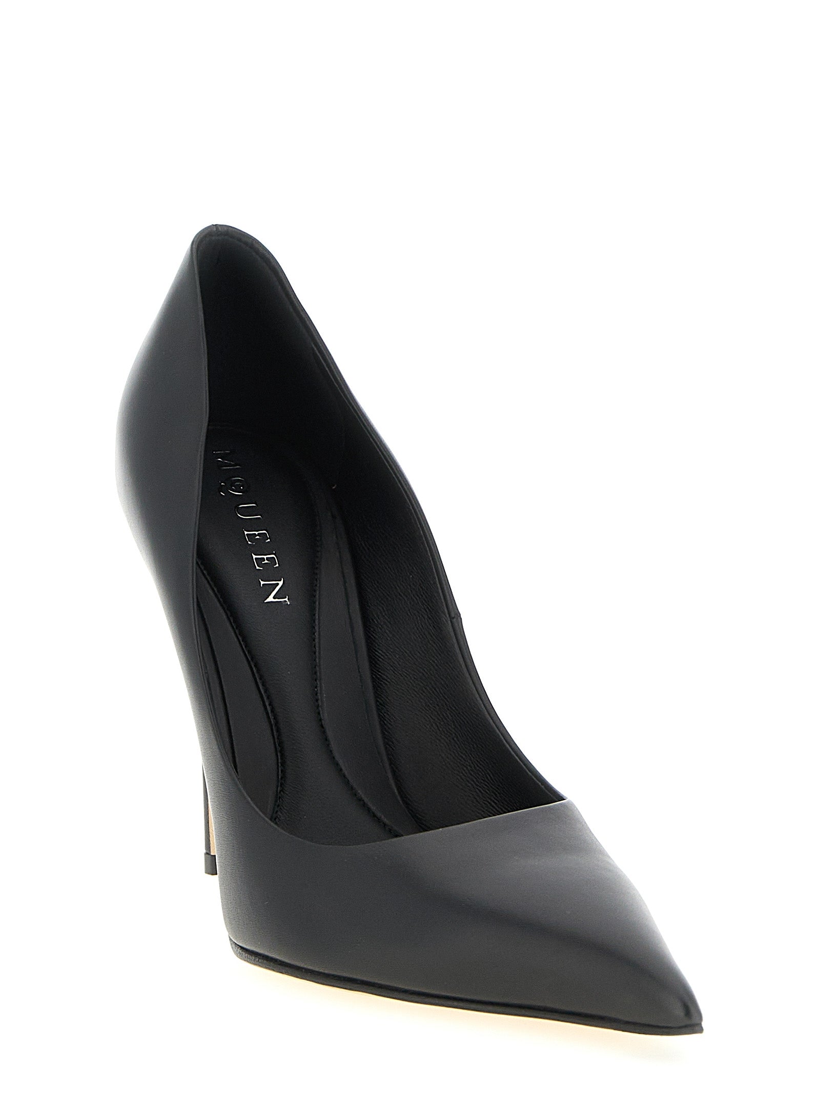 Alexander McQueen Schwarze Pumps aus Kalbsleder mit hohem Absatz