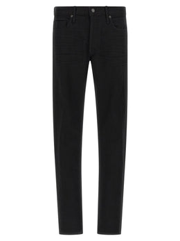 Tom Ford Schwarze Baumwoll-Jeans mit geradem Bein