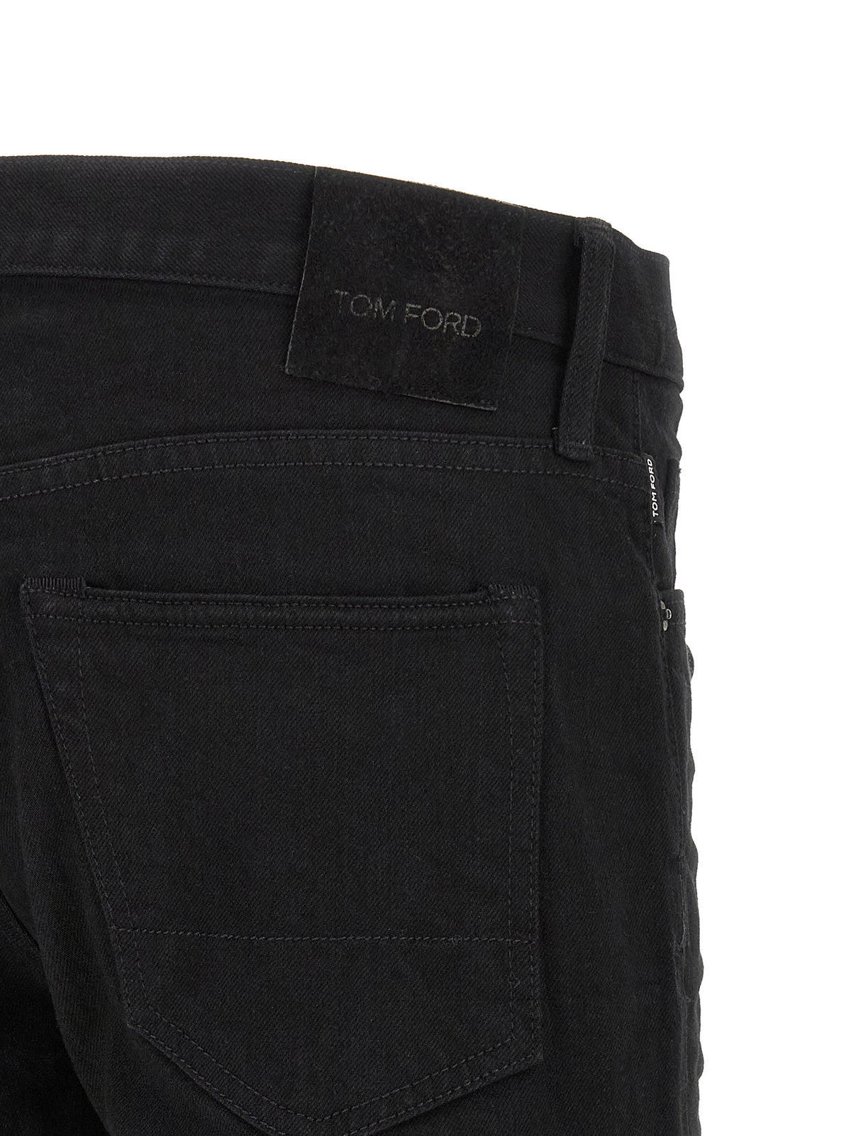 Tom Ford Schwarze Baumwoll-Jeans mit geradem Bein