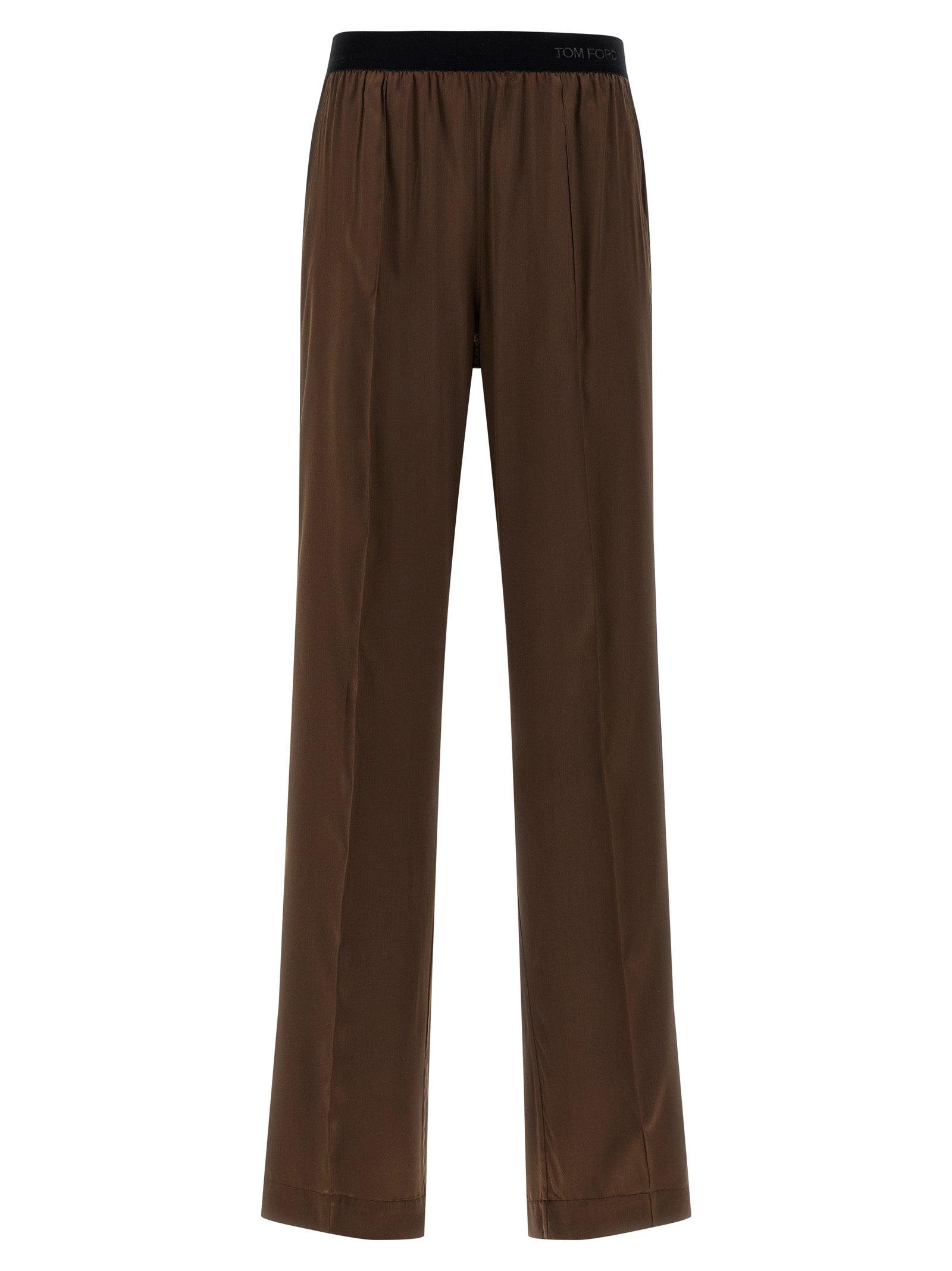 Tom Ford Braune Seidenhose Lässig