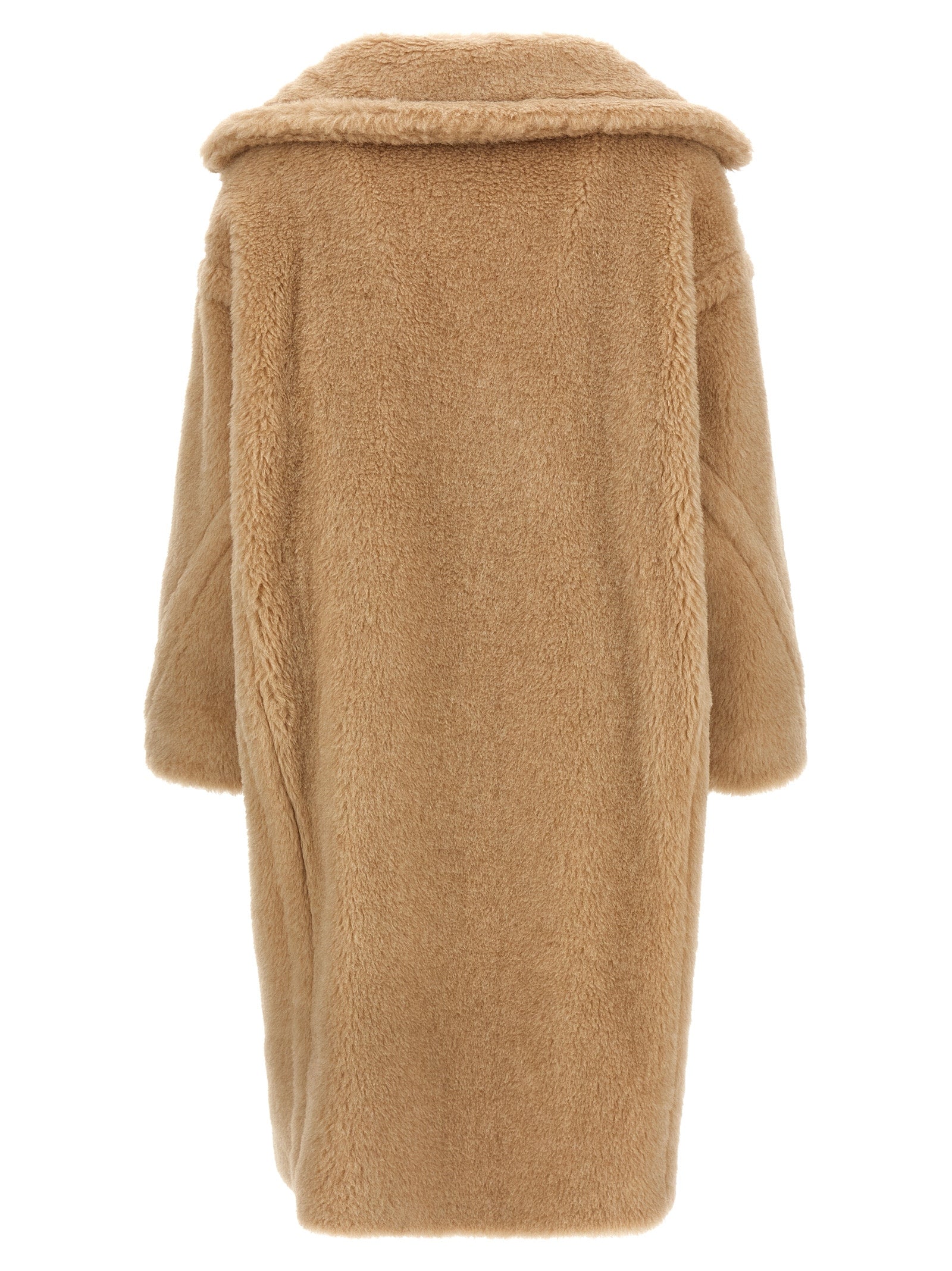 Max Mara Beige Alpaka Leder Mantel