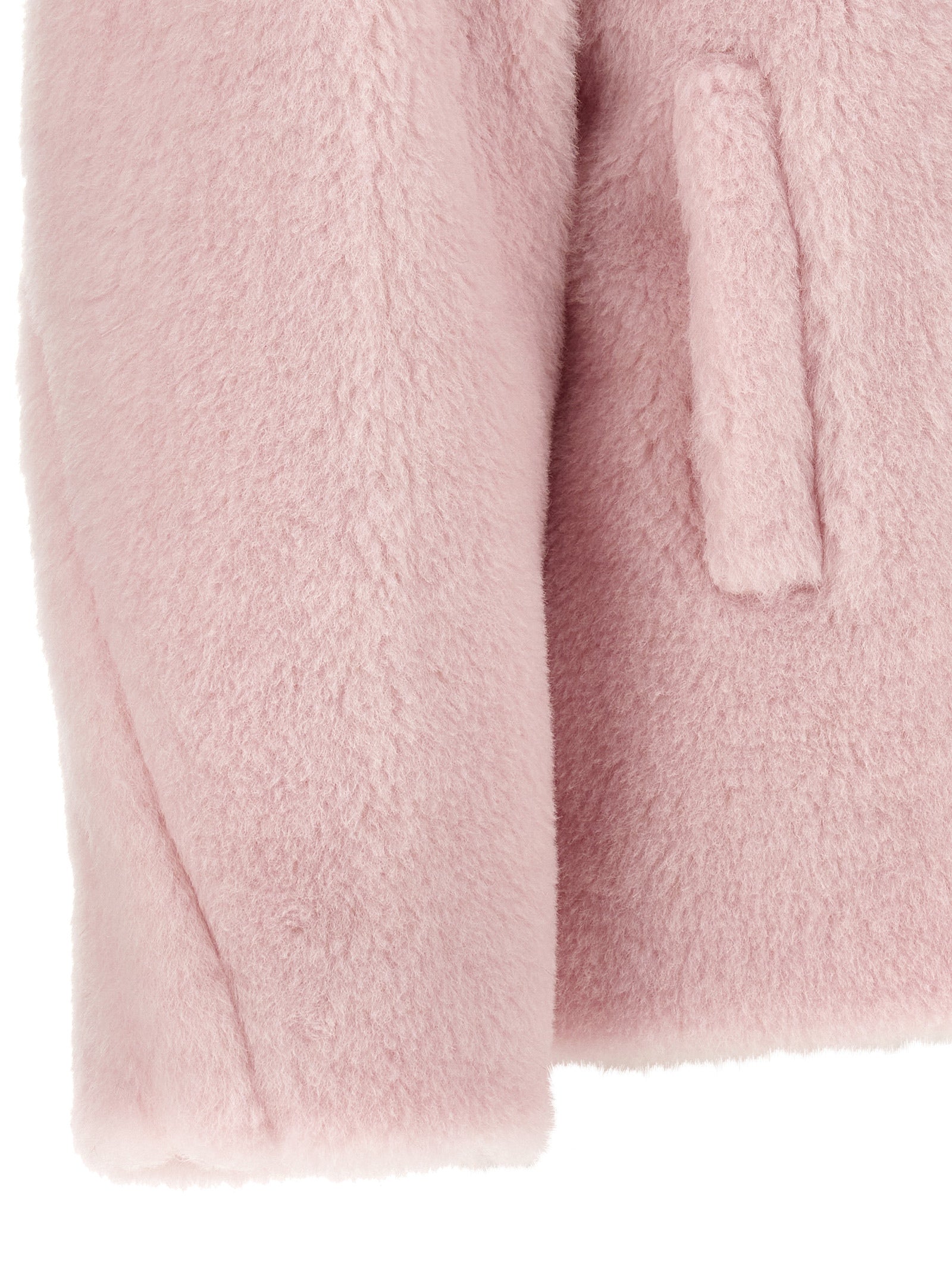 Max Mara Mehrfarbiger Mantel aus Alpaka und Leder