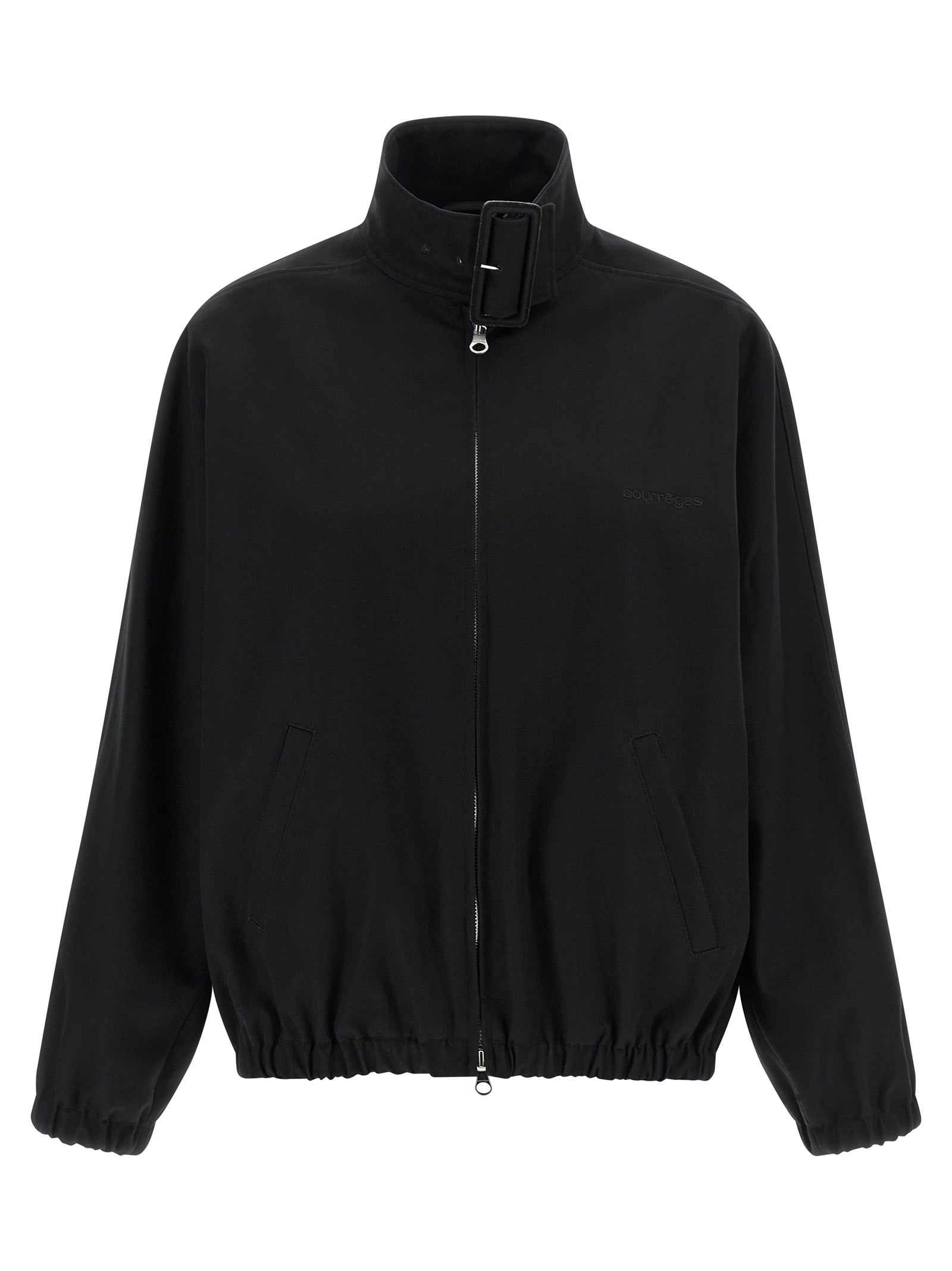 Courrèges Schwarzer Bomber aus Baumwolle