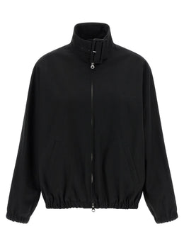 Courrèges Schwarzer Bomber aus Baumwolle