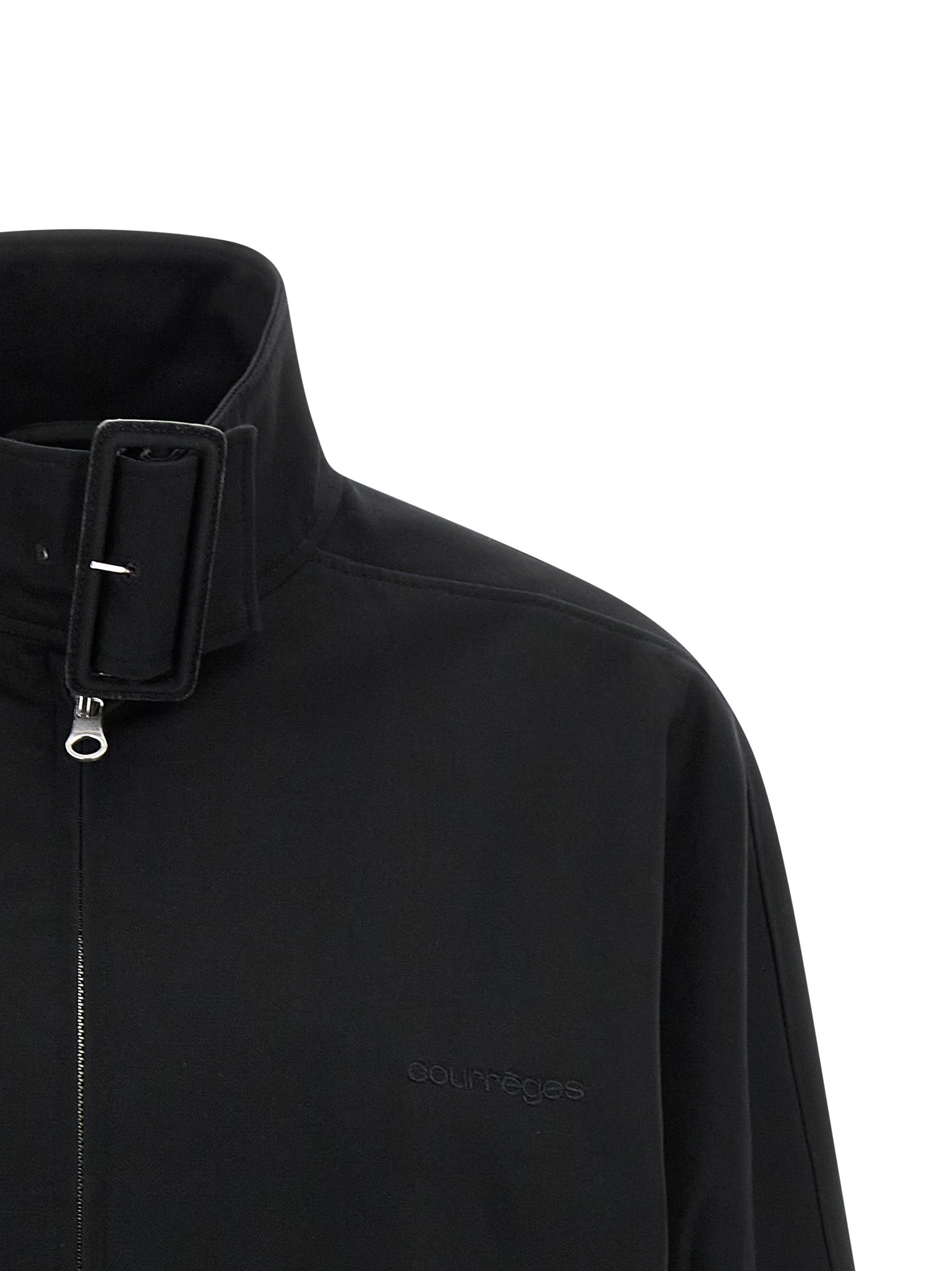 Courrèges Schwarzer Bomber aus Baumwolle