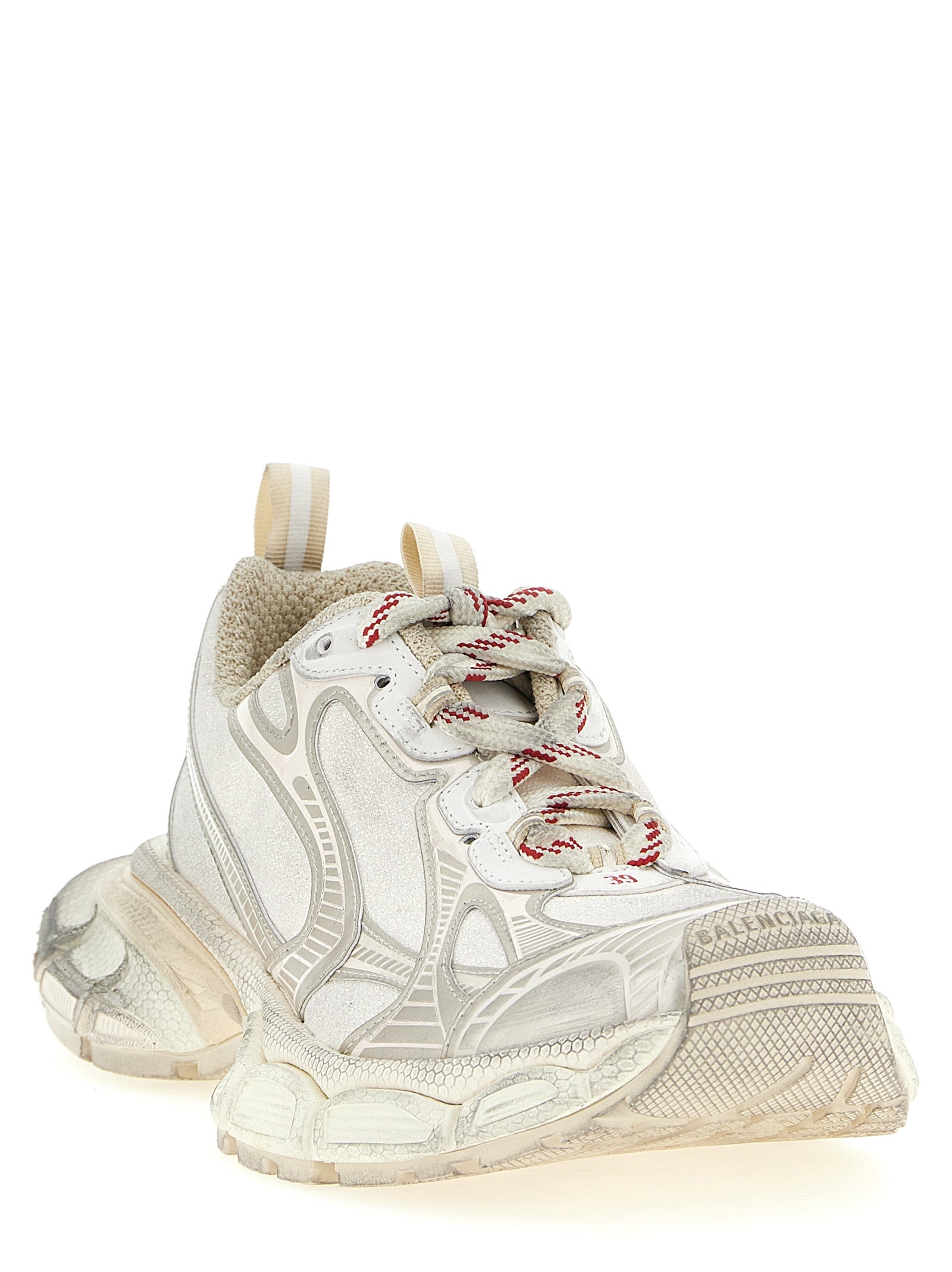 Balenciaga Silberne Polyethylen-Sneaker für Sport und Freizeit