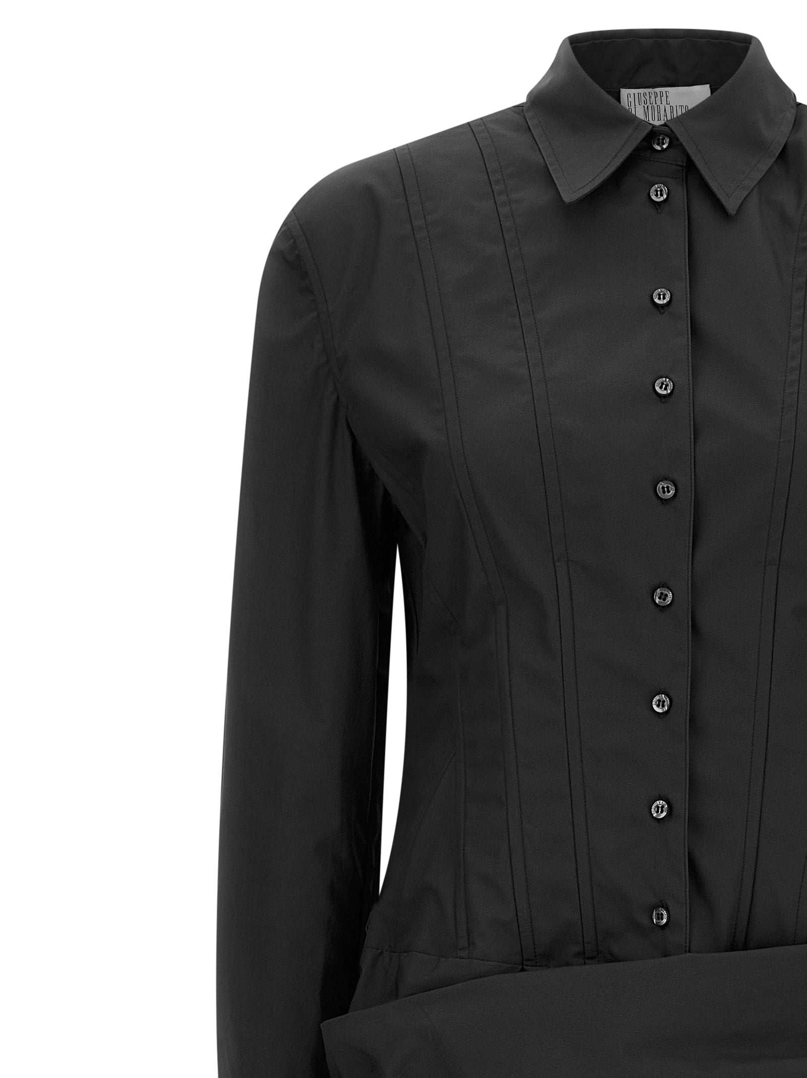Giuseppe Di Morabito Schwarzes kurzes Baumwollkleid