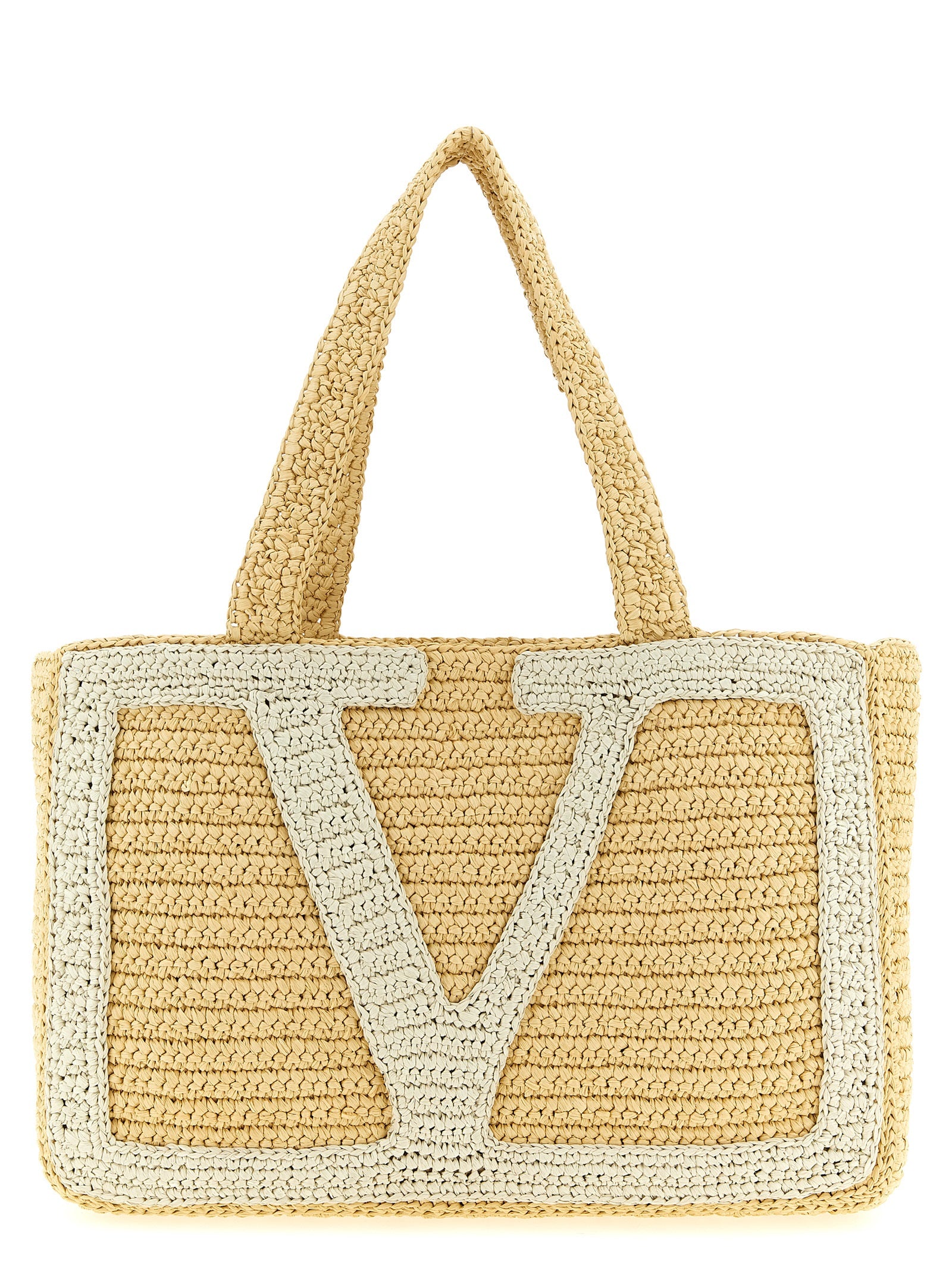 Valentino Garavani Weiße Viscose-Tragetasche