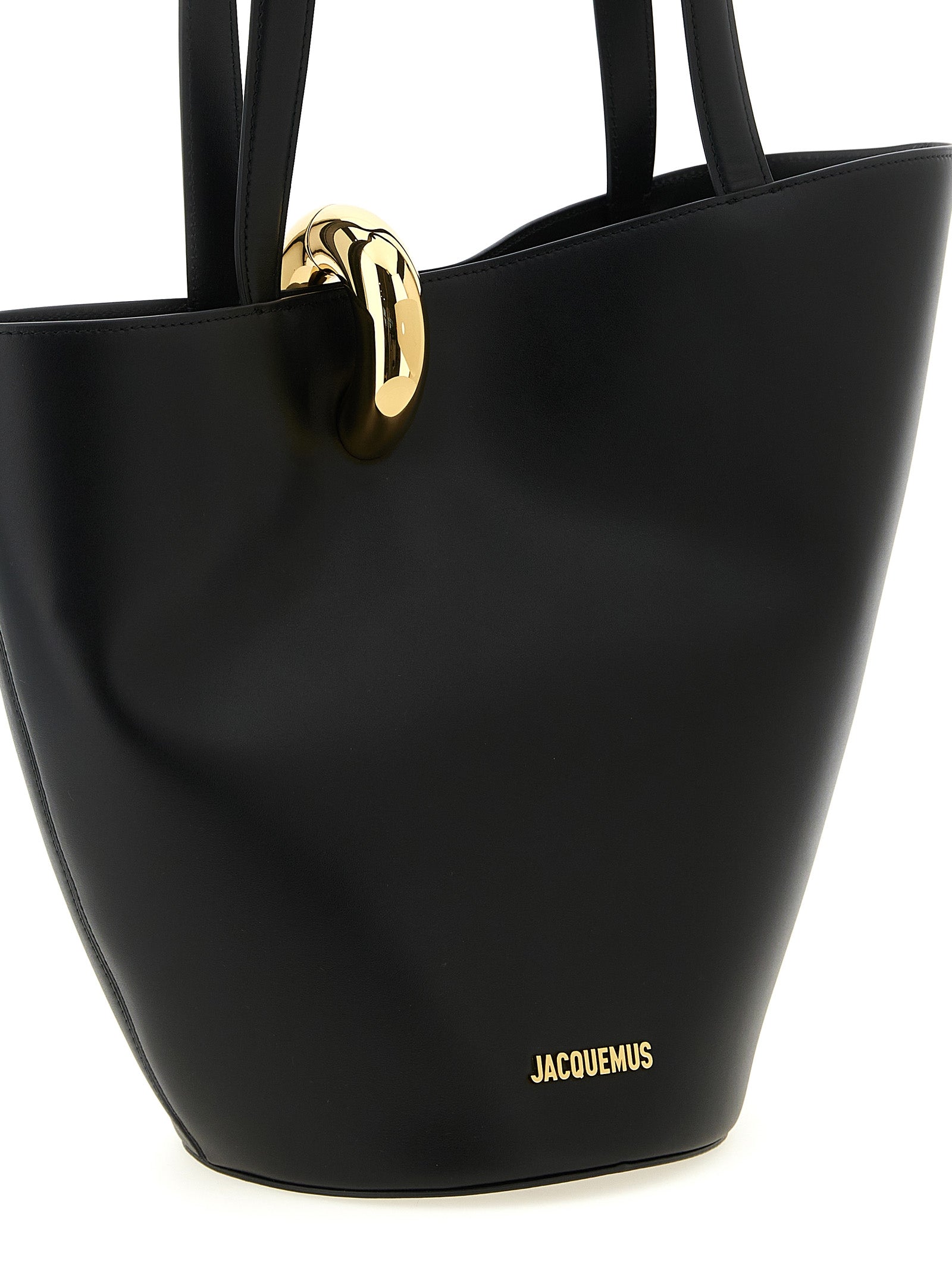 Jacquemus Schwarze Schultertasche aus Rindsleder