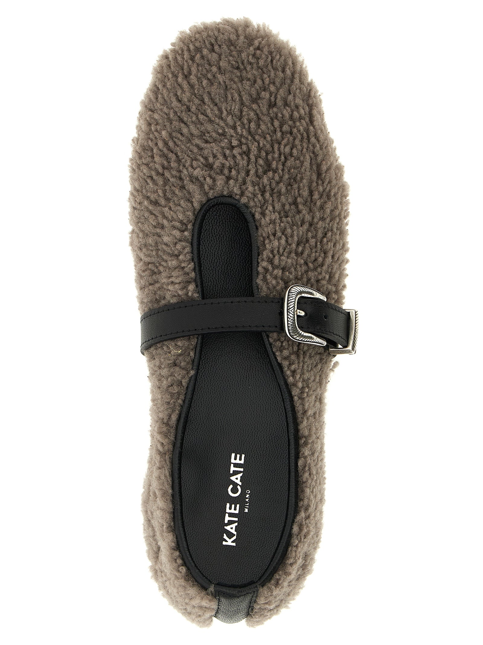 KATE CATE Graue Ballerinas aus Kalbsleder