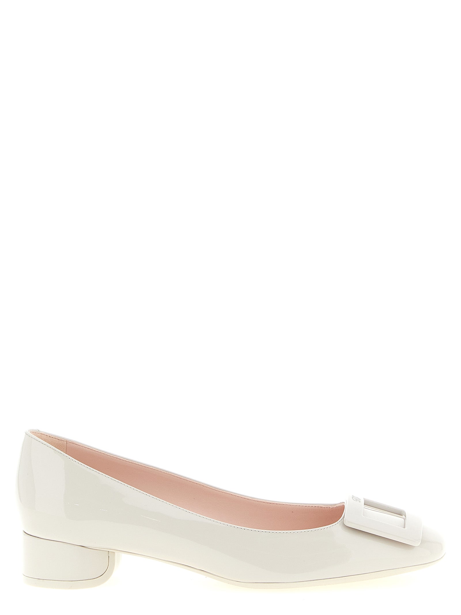 Roger Vivier Graue Pumps aus Kalbsleder mit mittlerem Absatz