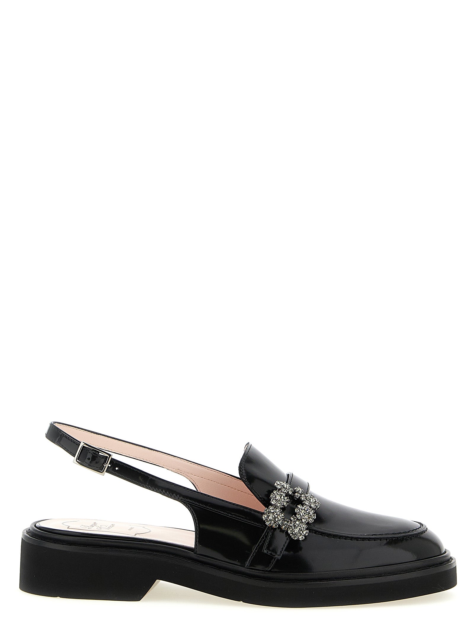 Roger Vivier Schwarzer Kalbsleder-Mokassin