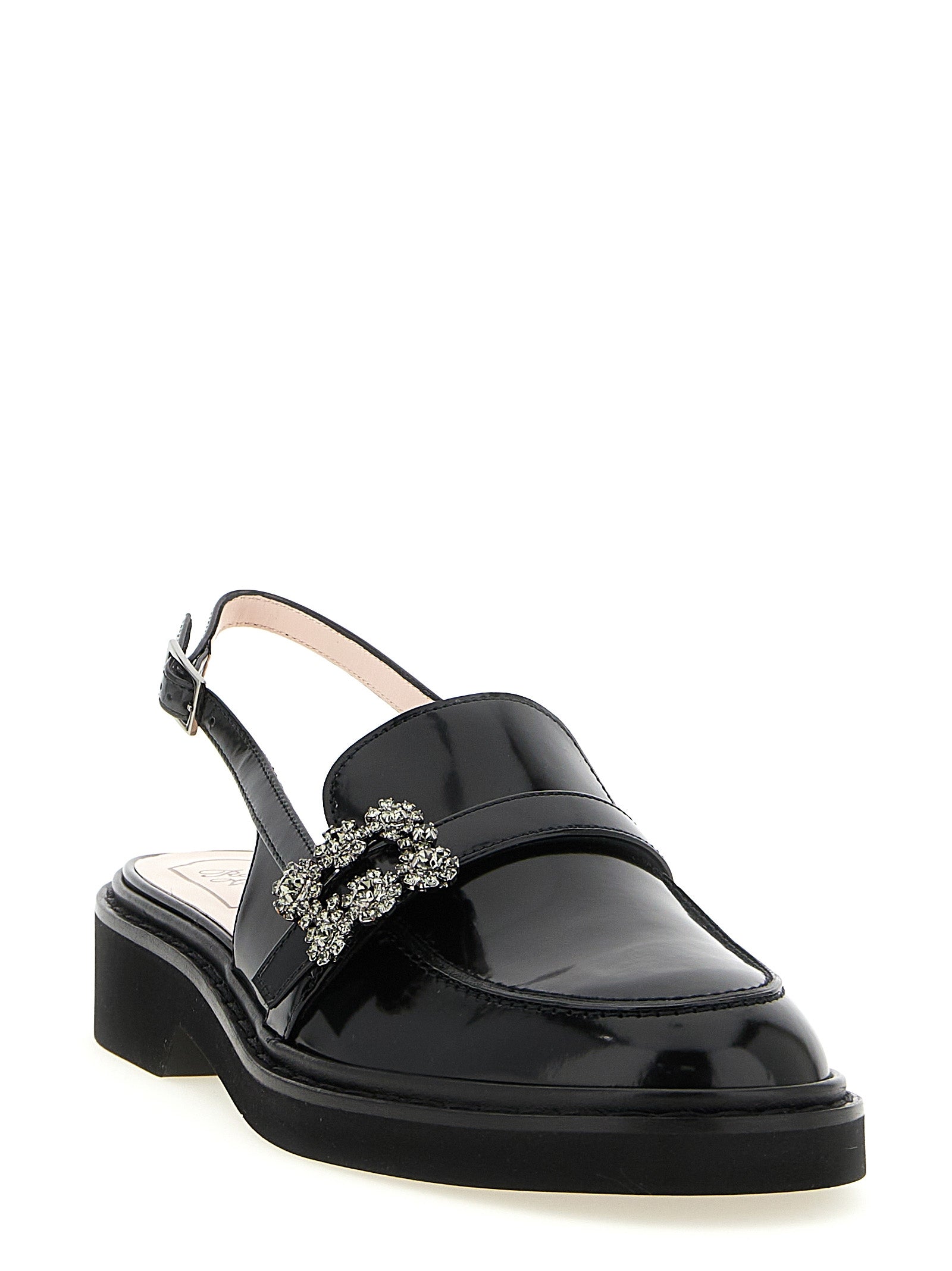 Roger Vivier Schwarzer Kalbsleder-Mokassin