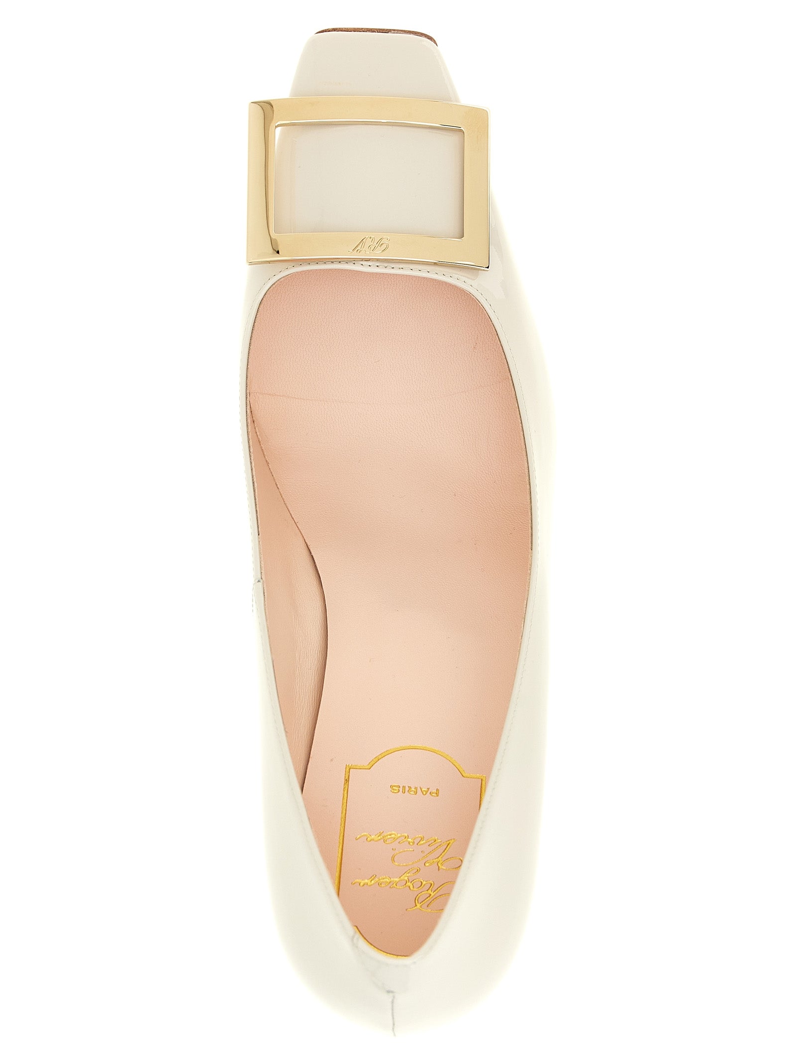 Roger Vivier Graue Pumps aus Kalbsleder mit mittlerem Absatz