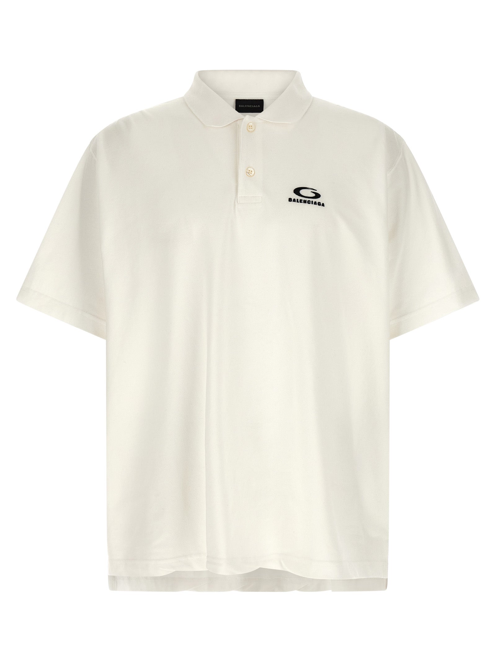 Balenciaga Weißes Poloshirt aus Baumwolle