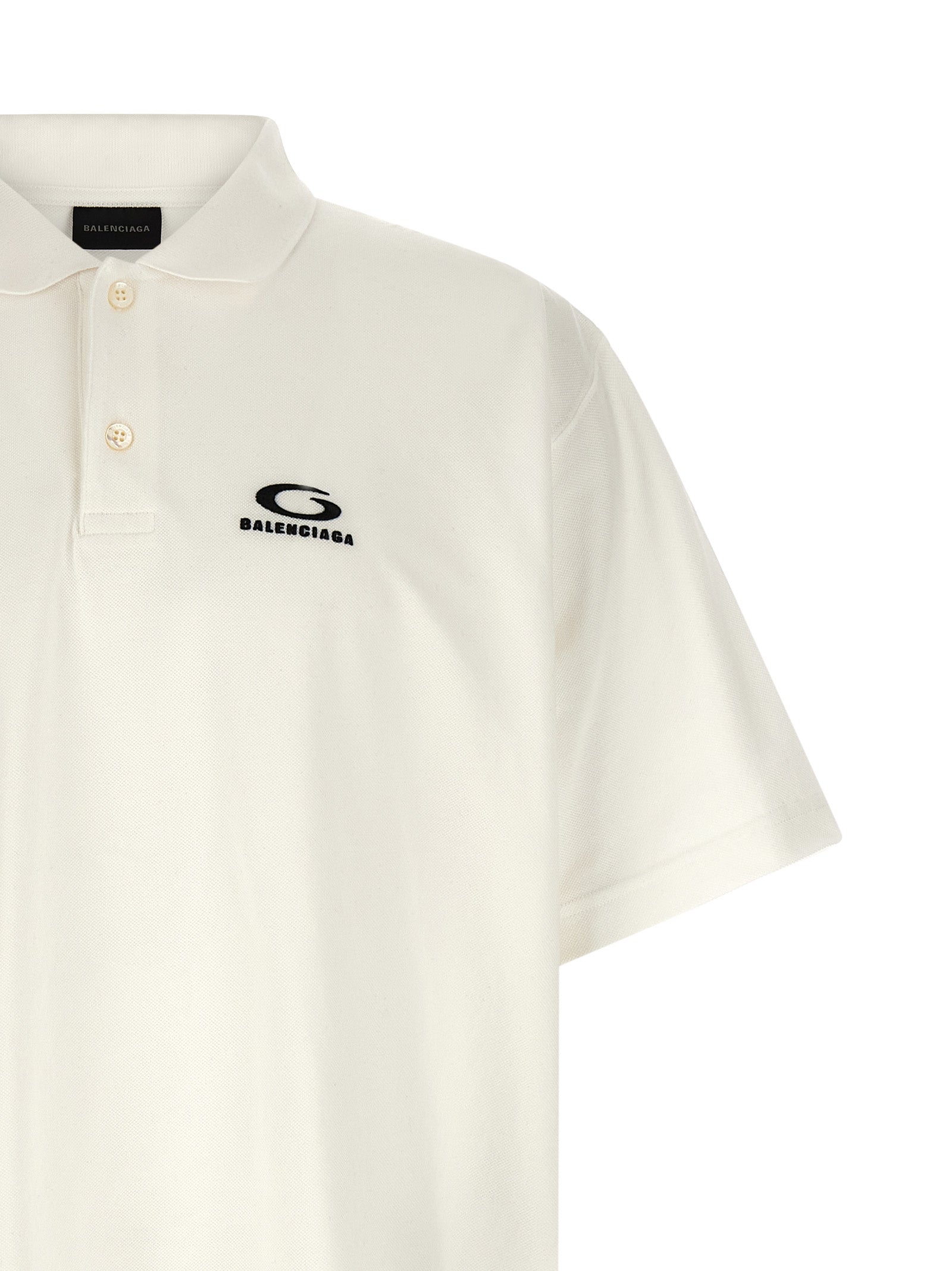 Balenciaga Weißes Poloshirt aus Baumwolle