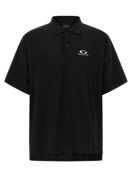 Balenciaga Schwarzes Baumwoll-Poloshirt