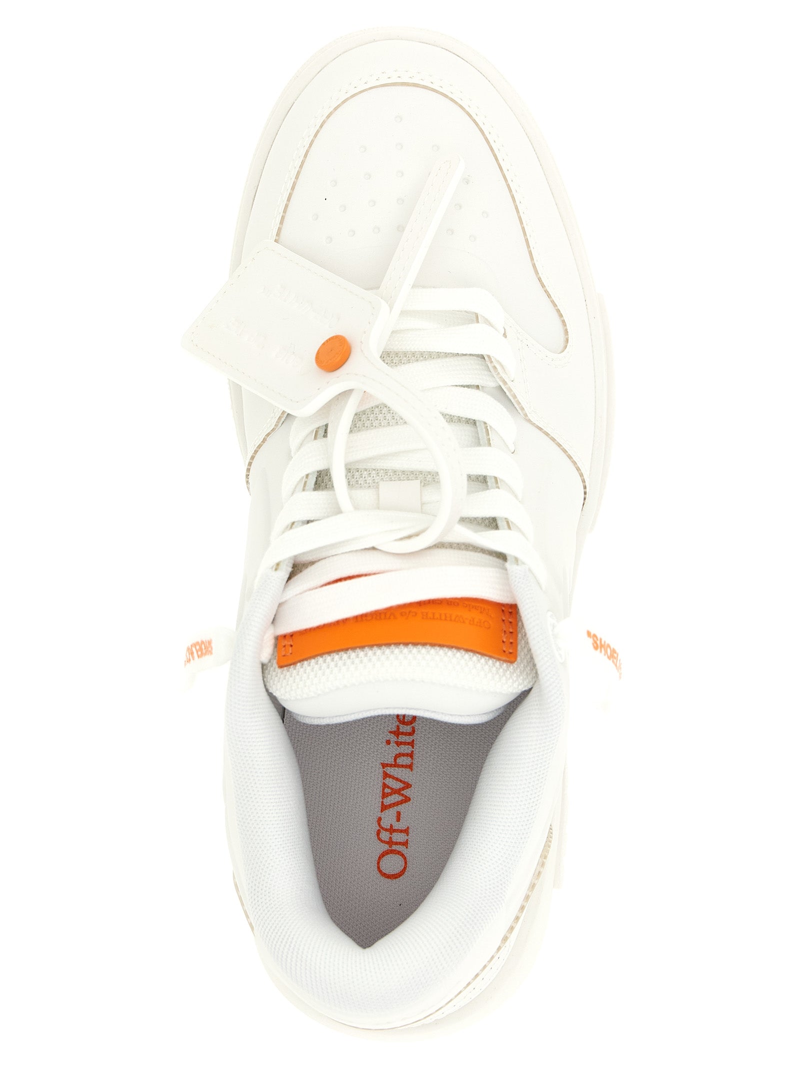 Off-White Orange Kunststoff-Sneaker