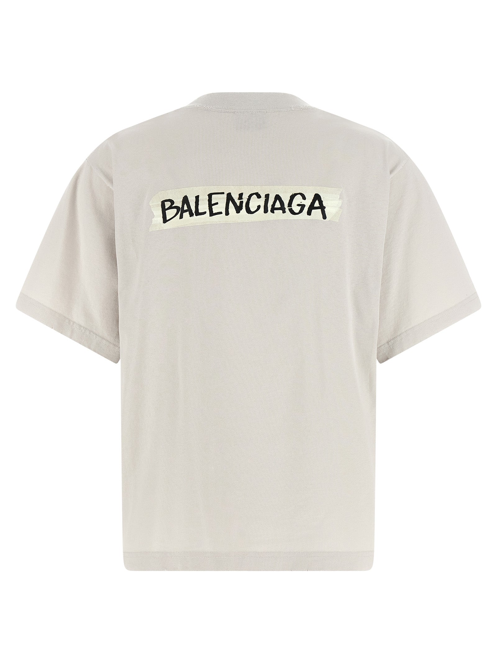 Balenciaga Graues Baumwoll-T-Shirt