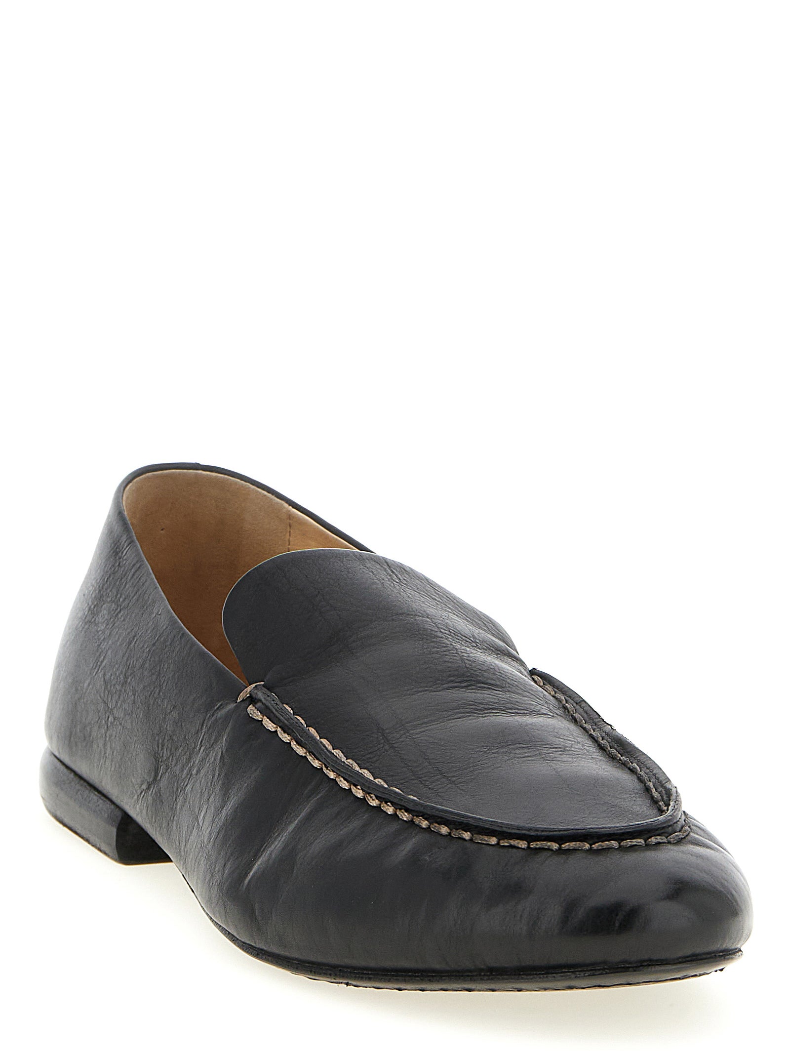 Marsell Schwarze Loafer aus Kalbsleder zum Hineinschlüpfen