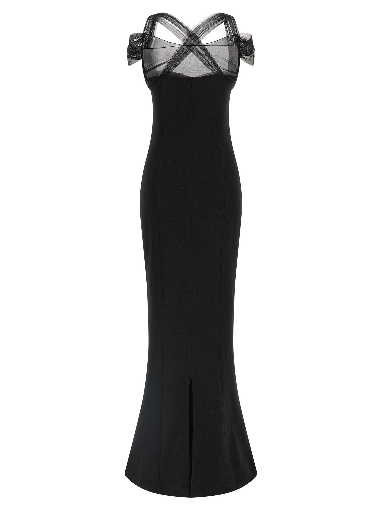 Nensi Dojaka Schwarzes Viskose-Maxikleid
