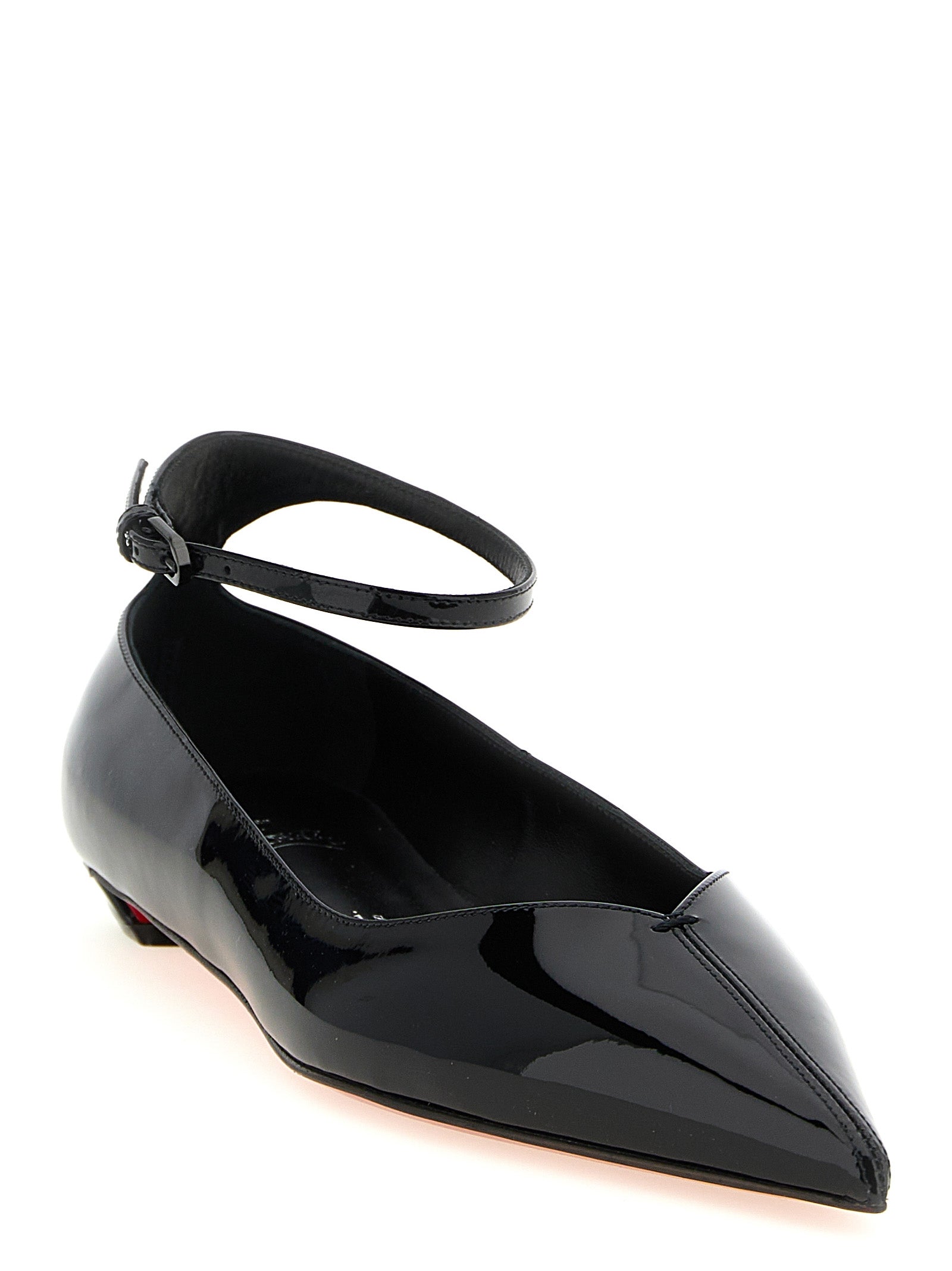 Christian Louboutin Schwarze Ballerinas aus Kalbsleder