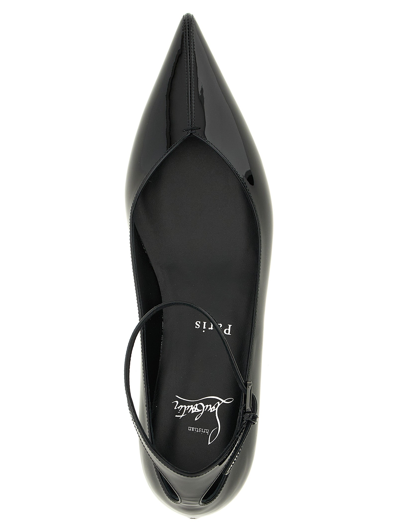 Christian Louboutin Schwarze Ballerinas aus Kalbsleder