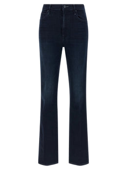 Mother Denim Blaue Baumwoll-Jeans mit ausgestelltem Bein