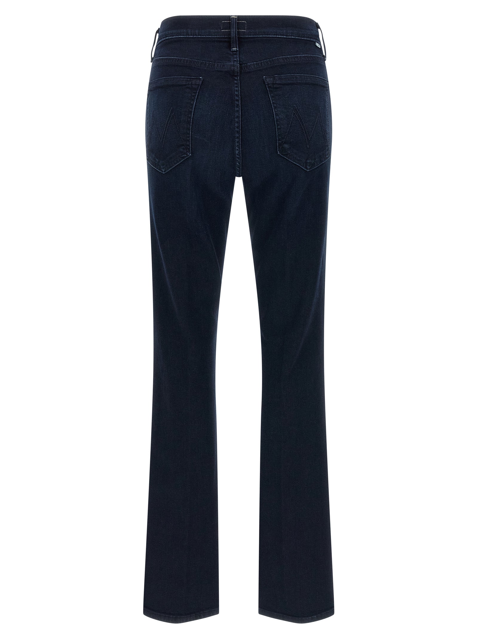 Mother Denim Blaue Baumwoll-Jeans mit ausgestelltem Bein