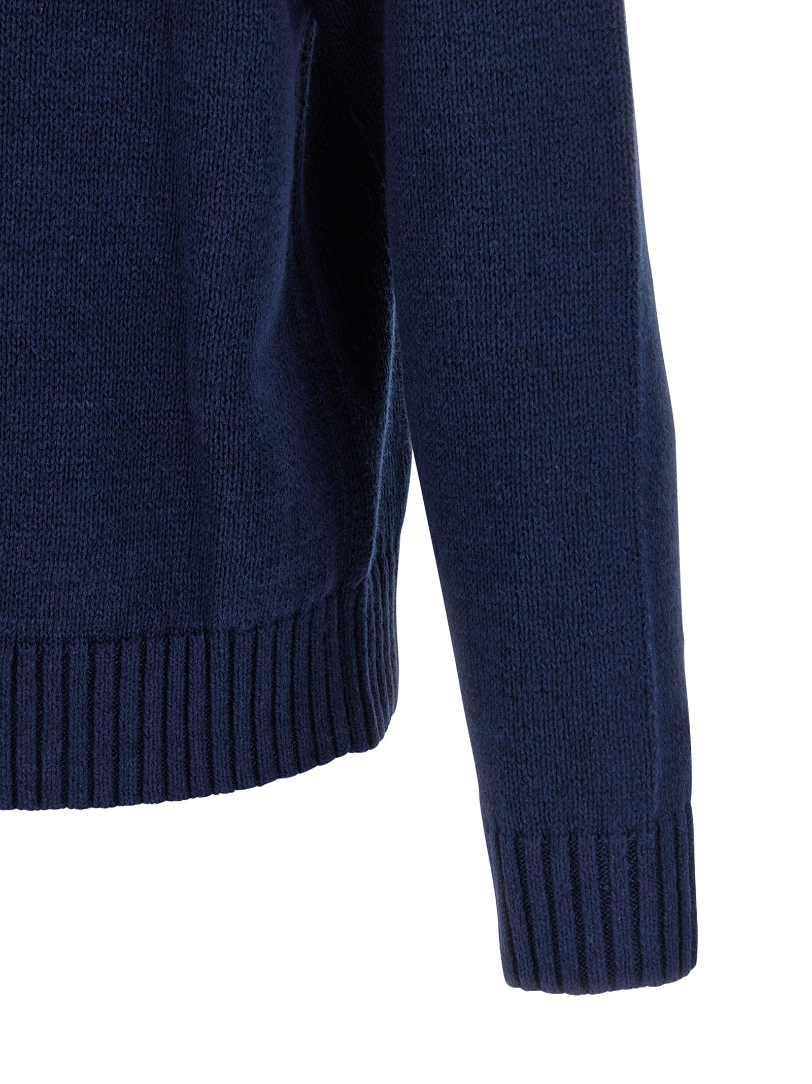 Polo Ralph Lauren Blauer Leinenstrickjacke