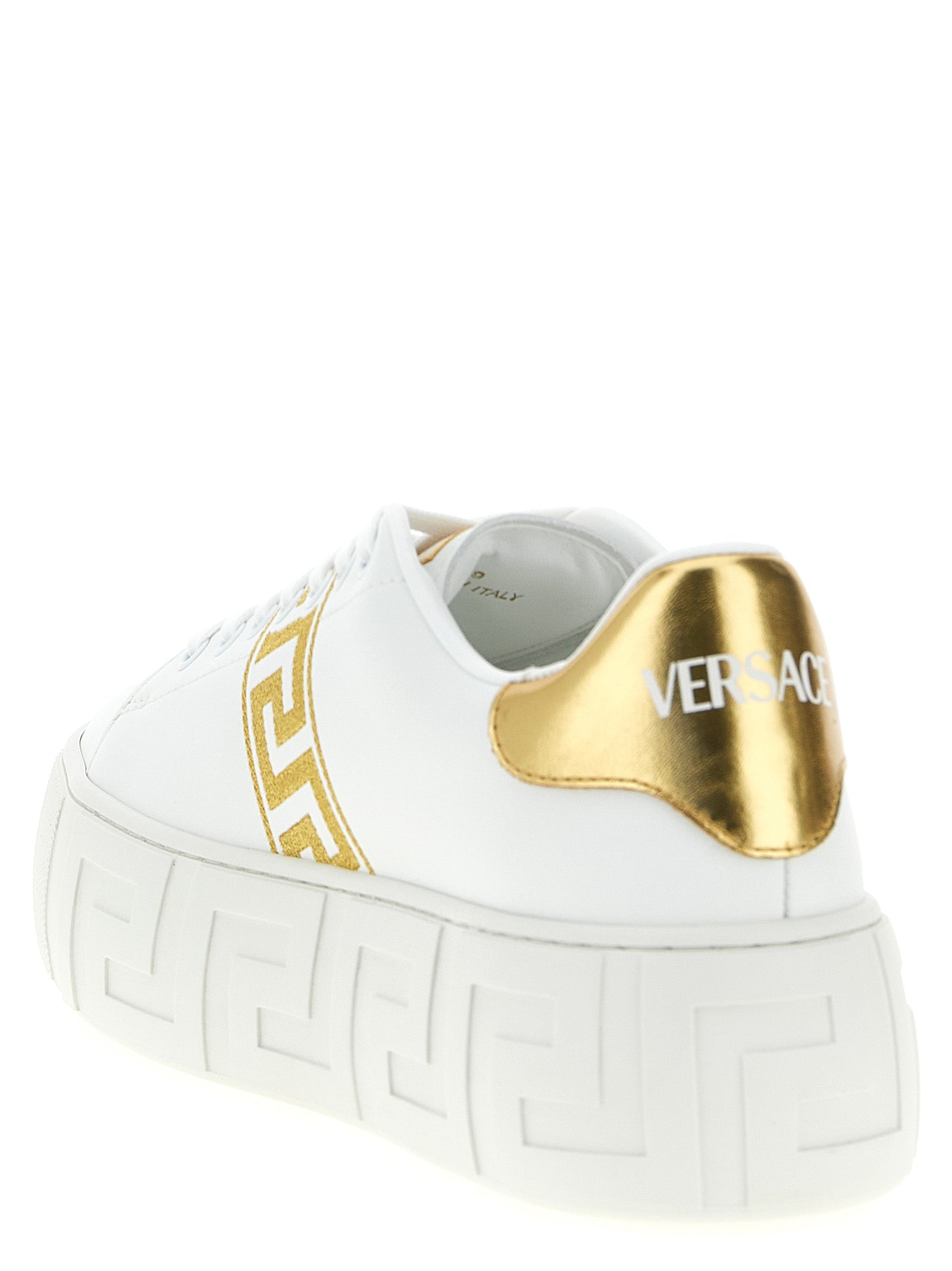 Versace Goldene Nylon-Plateau-Sneaker