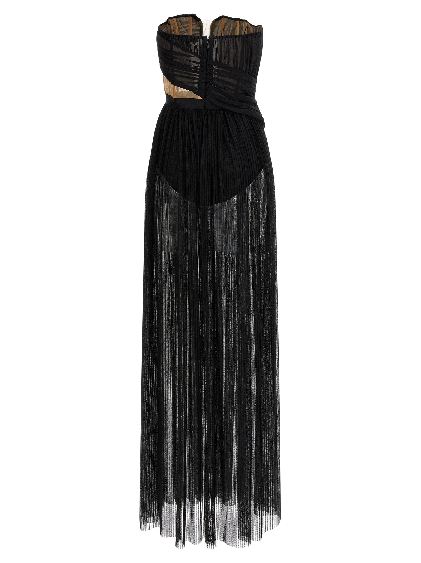 Nensi Dojaka Schwarzes Viskose-Maxikleid
