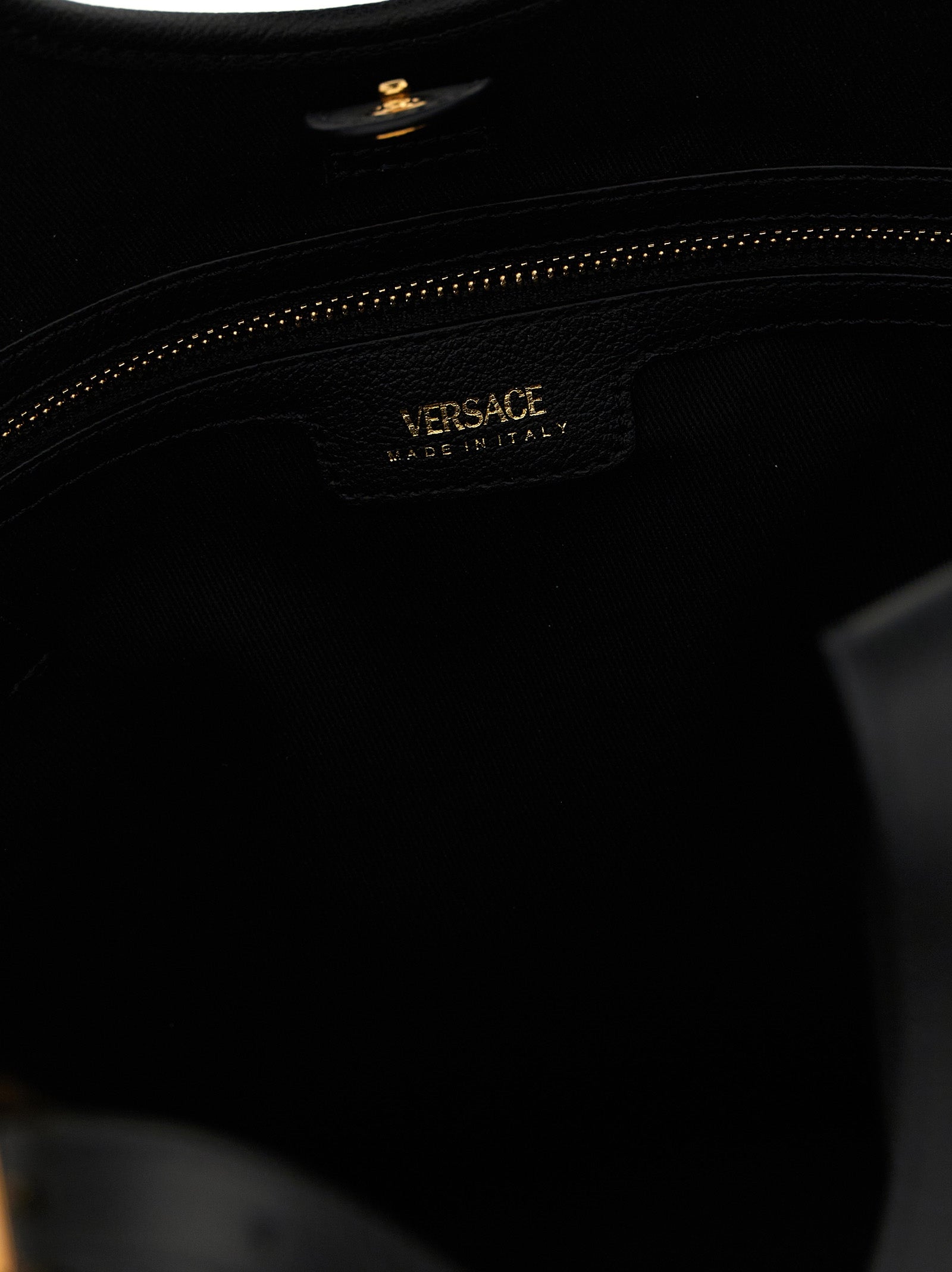 Versace Schwarze Baumwolltasche