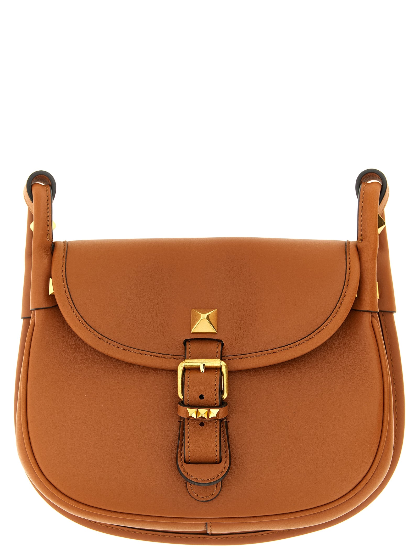 Valentino Garavani Braunes Kalbsleder Damen Crossbody Tasche