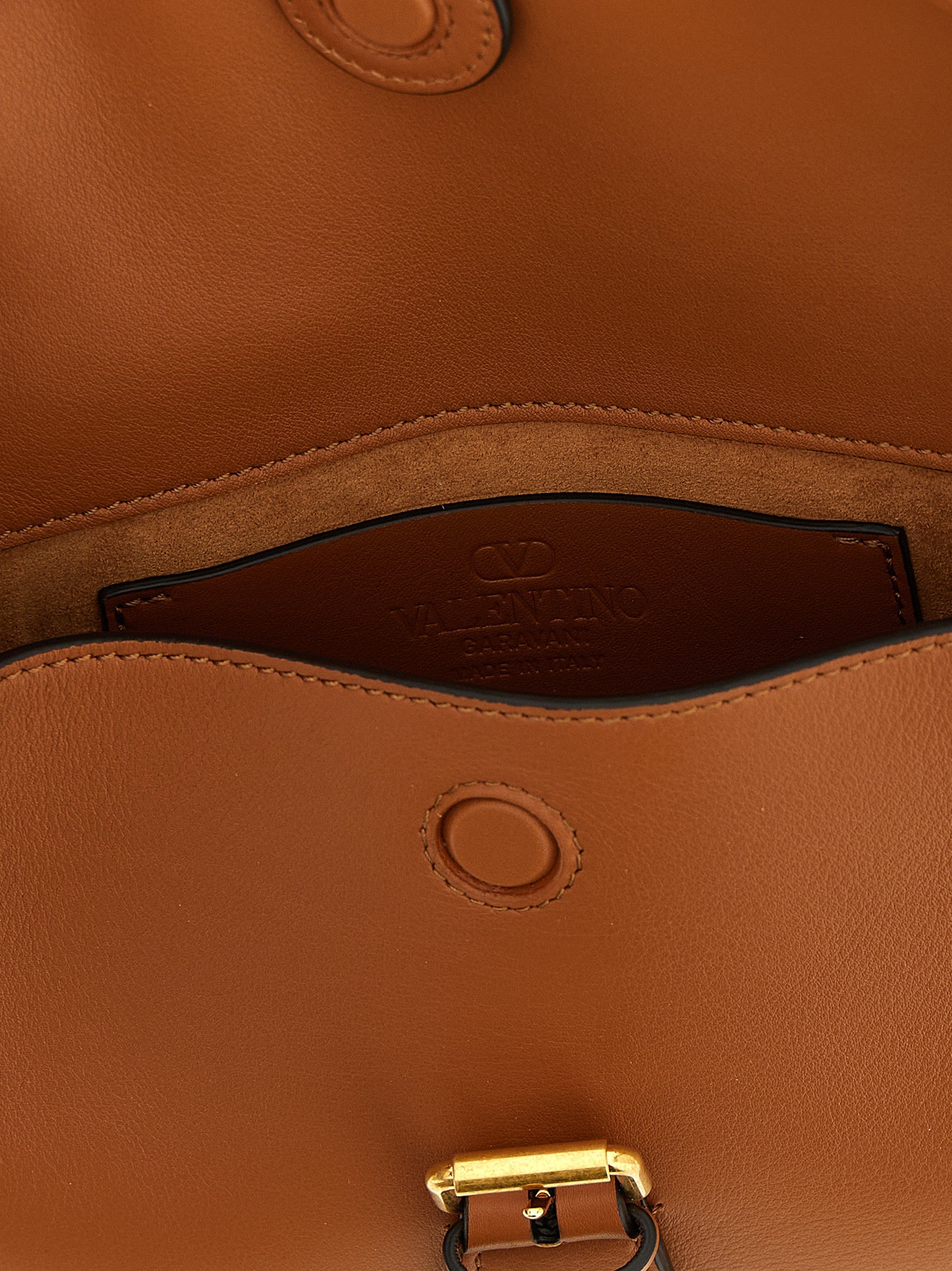 Valentino Garavani Braunes Kalbsleder Damen Crossbody Tasche